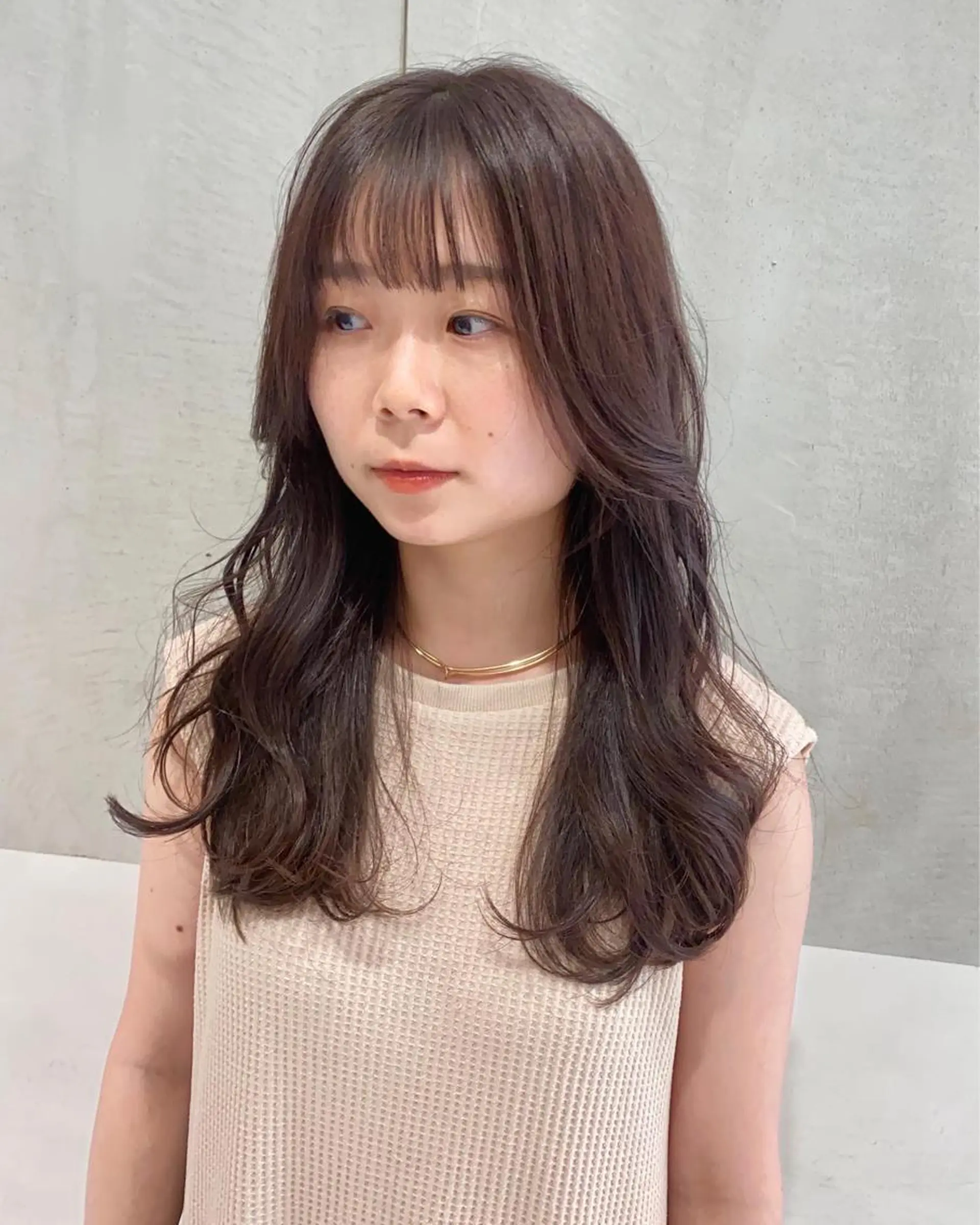 ロング ヘアカラー トリートメント ヘアセット 韓国レイヤーカット 🇰🇷mireiのヘアスタイル