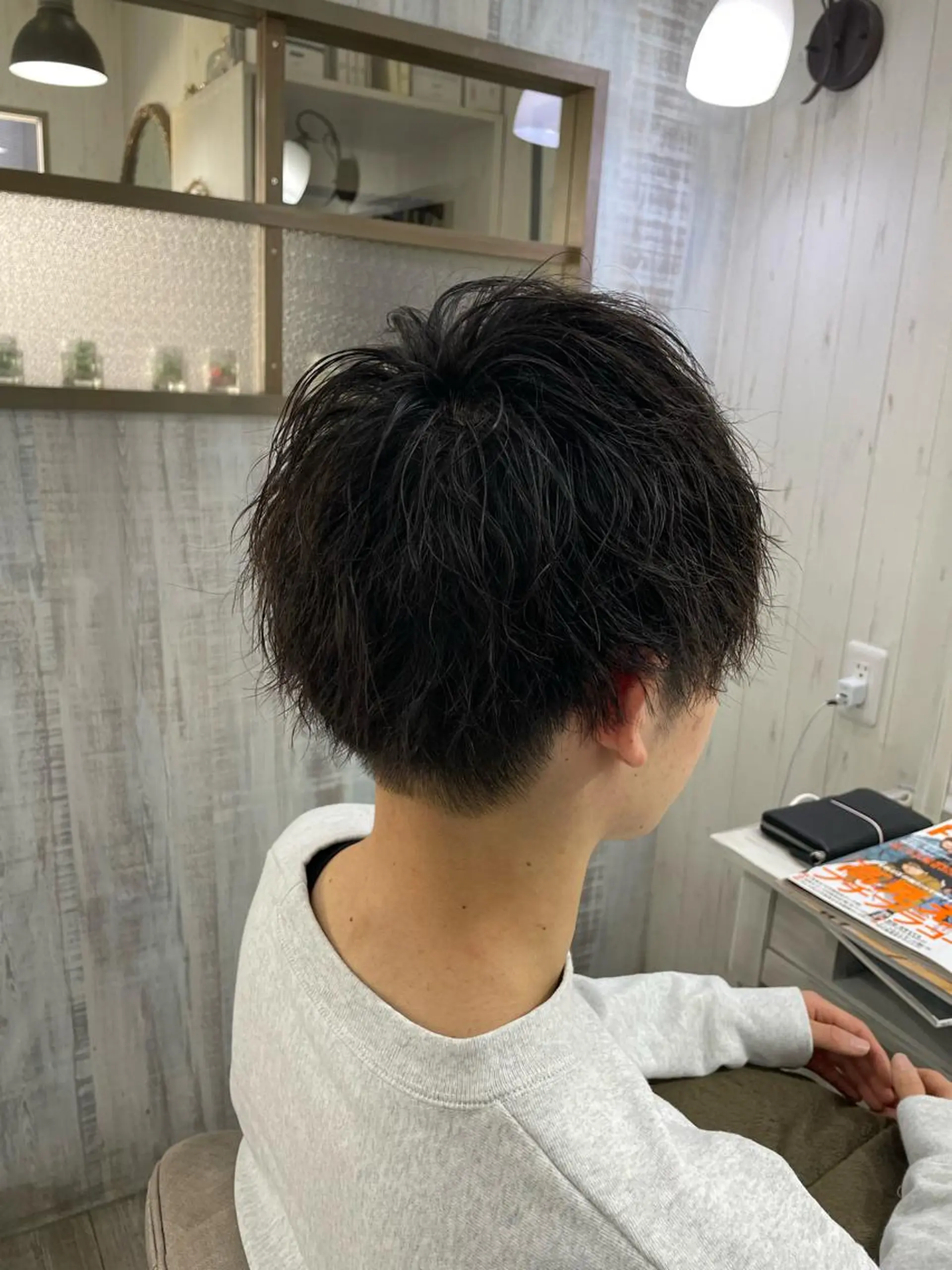 パーマ メンズ ヘアカラー パーマ イシジマ タカナリのヘアスタイル