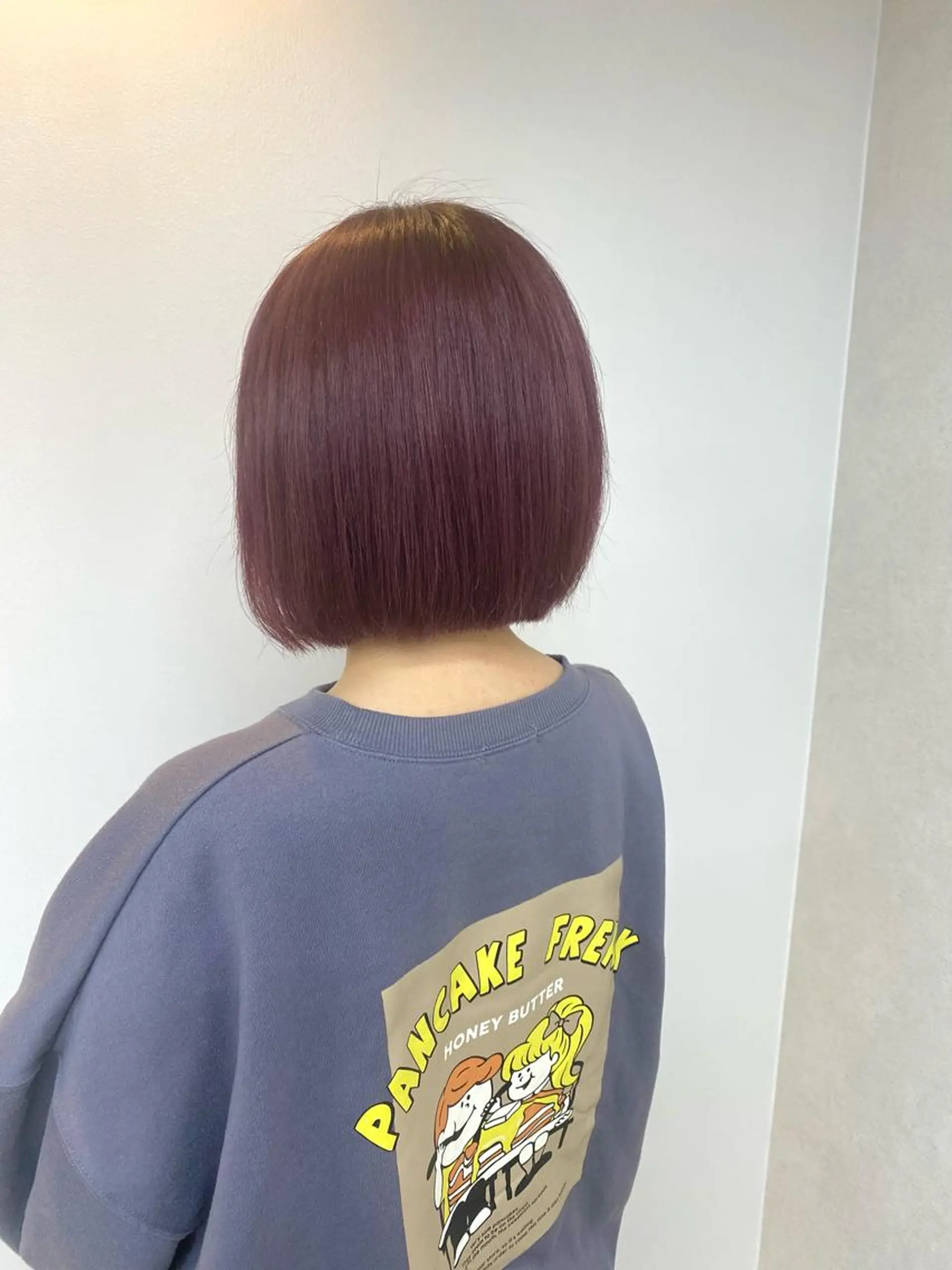 ショート カラー ピンクカラー ピンクパープル パープルカラー HARUKA🍒 tocca天王寺のヘアスタイル