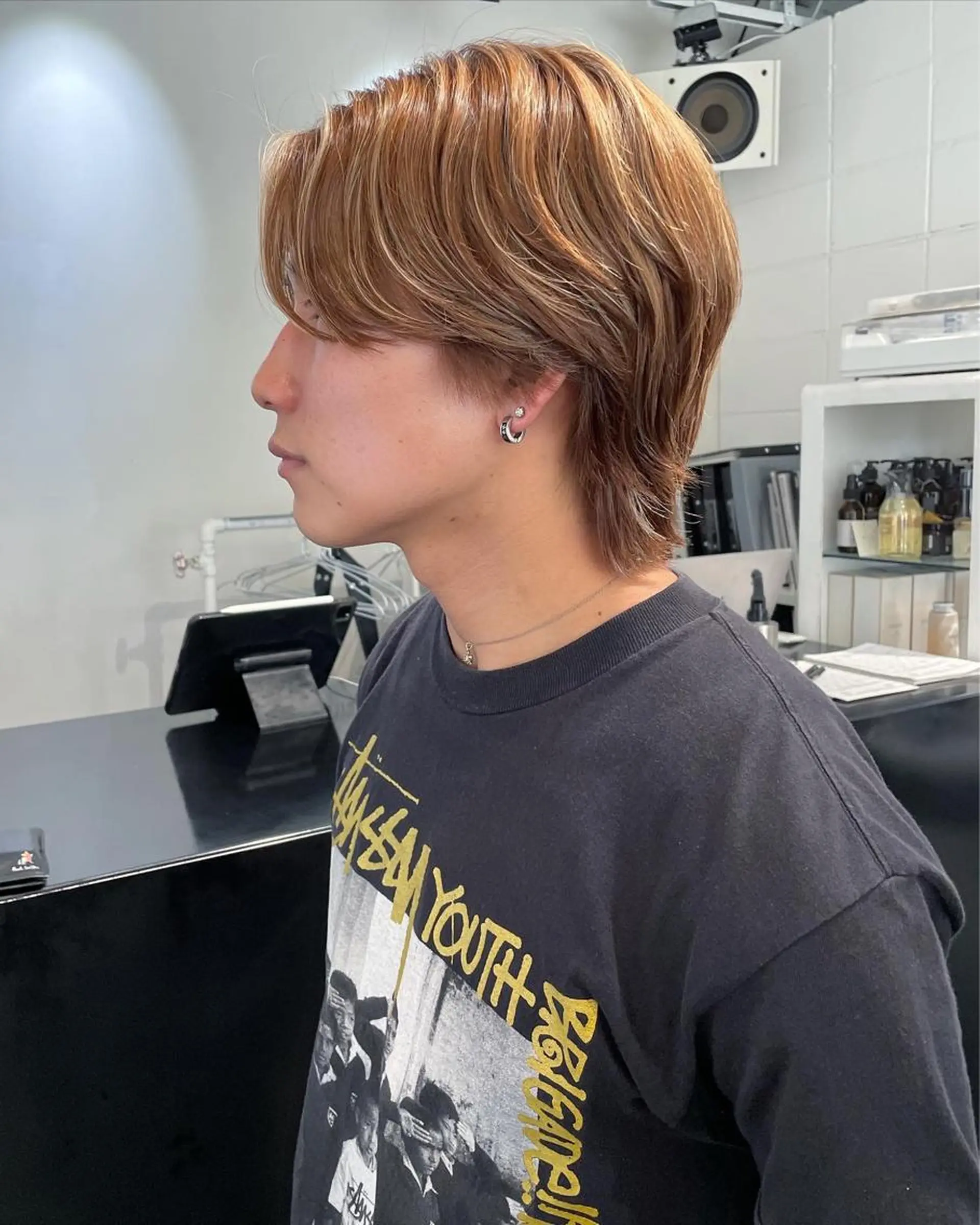 ミディアム カラー パーマ ヘアアレンジ メンズ キッズ ネイル マツエク・マツパ アイブロウ メンズバレイヤージュ メンズブリーチ メンズハイライト メンズハイトーン メンズインナーカラー カット 💗艶髪ハイトー ンAYAKA💗のヘアスタイル