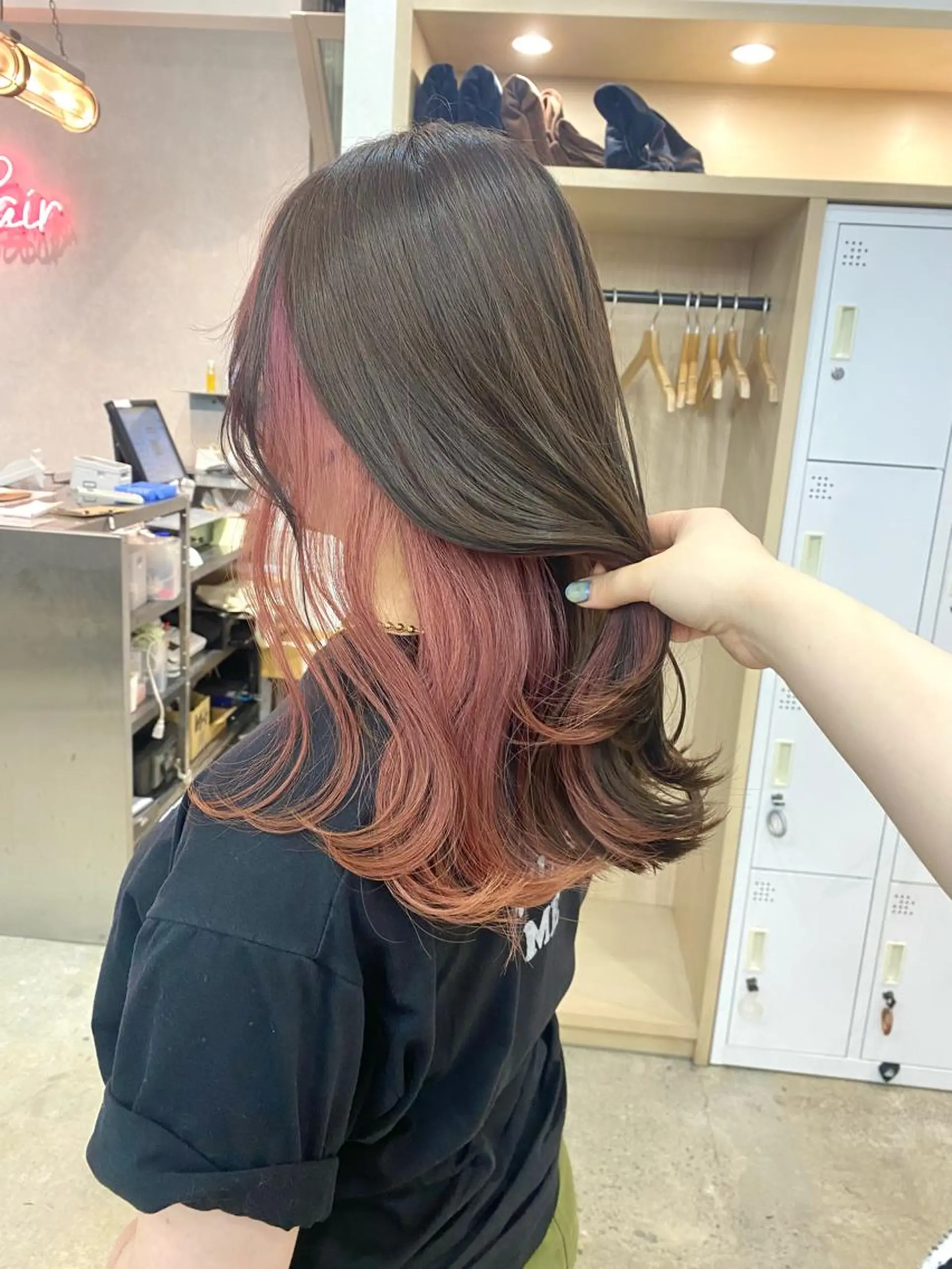 セミロング カラー ヘアアレンジ ヘアカラー ♡韓国風ヘア 🐈♡MIHOのヘアスタイル