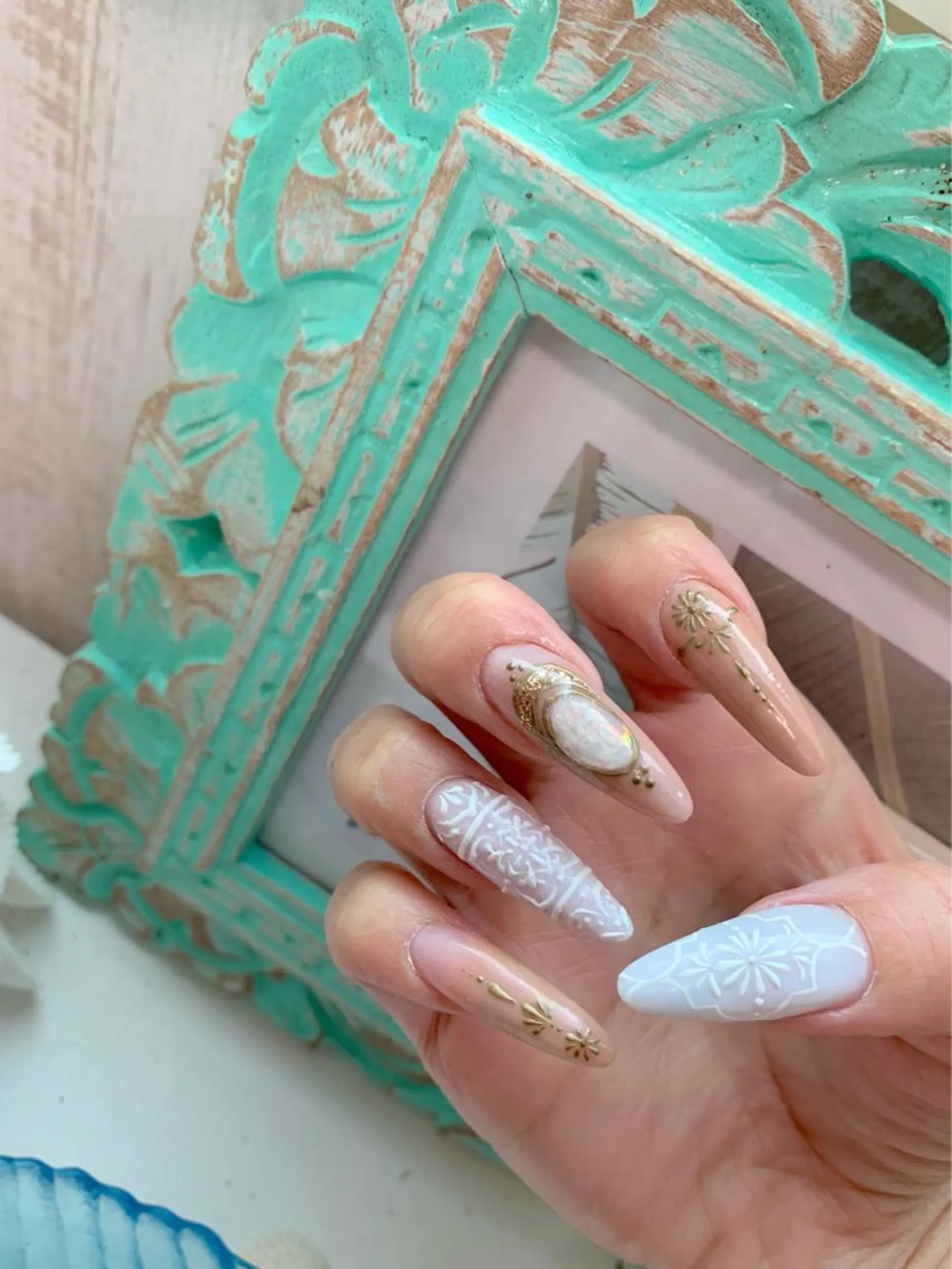 ネイル スカルプネイル Nailsalon E's cafeのネイルデザイン