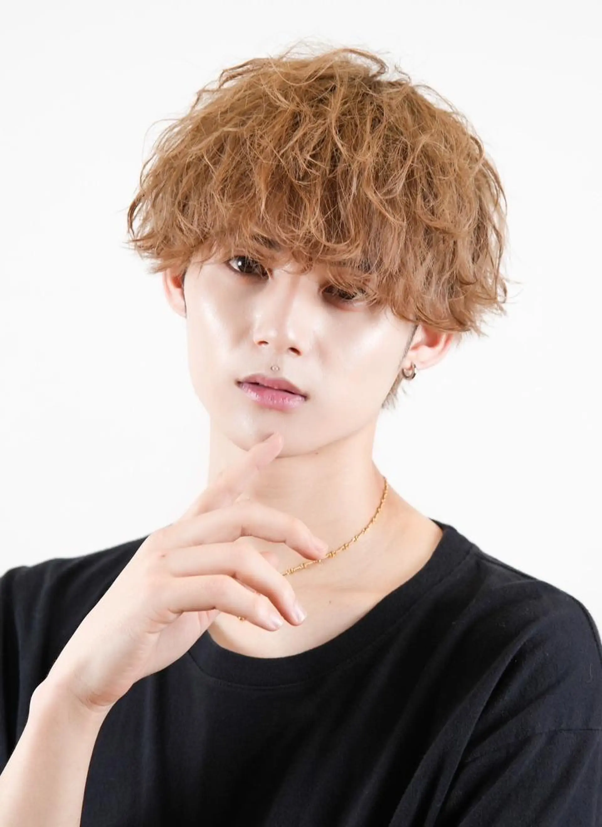 ミディアム メンズ 毛流れパーマ&縮毛 ⚔️夢生志(ゆうし)のヘアスタイル