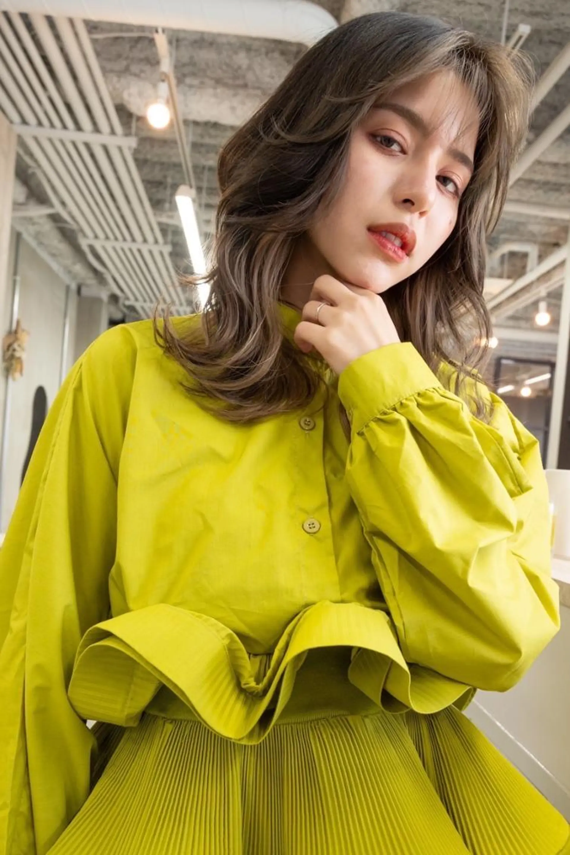 セミロング カット ヘアカラー ANGELICA 天理店のヘアスタイル