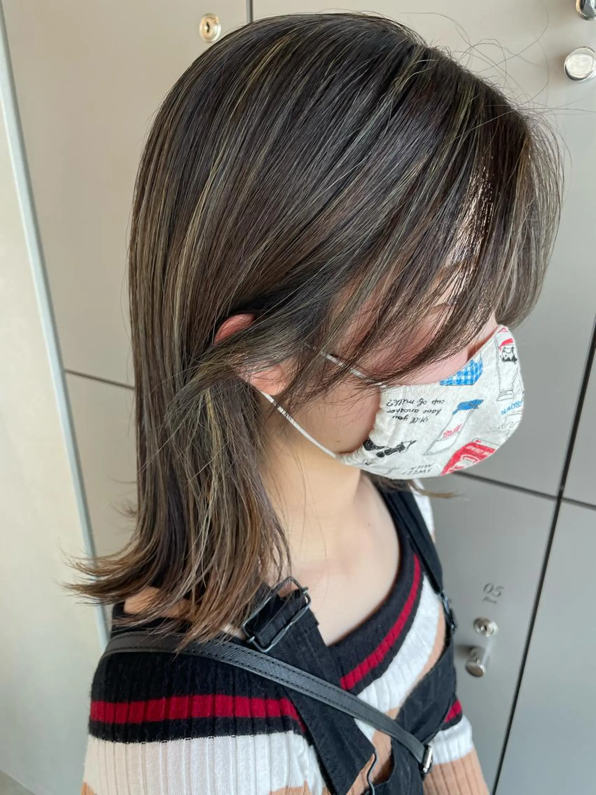 ミディアム 切りっぱなしボブ ショートボブ ミディアムパーマ ミストバング ボブ C’LD hair  produce /シールドヘア所属・モテ髪/ボブ/ショー ト/アダチフウトのヘアスタイル