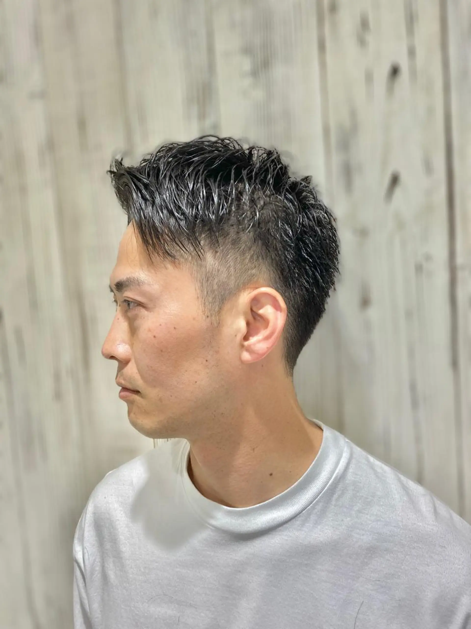 ショート メンズ アップバング ビジネス 本日空きあり！ メンズ特化星野裕人のヘアスタイル