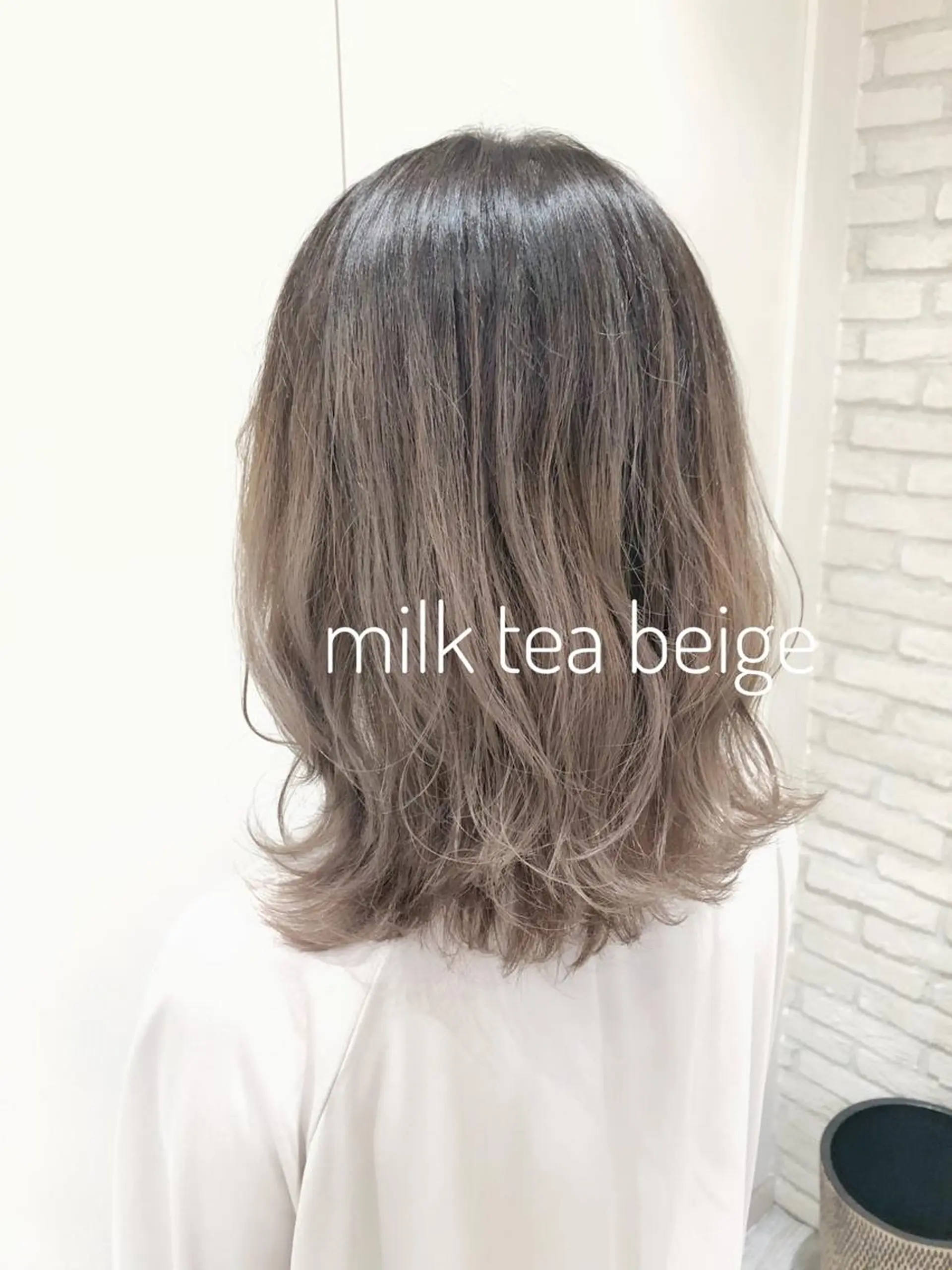 ミディアム カラー ベージュカラー グラデーションカラー ミルクティーベージュ oggi +KENJE所属・大平 美沙のヘアスタイル