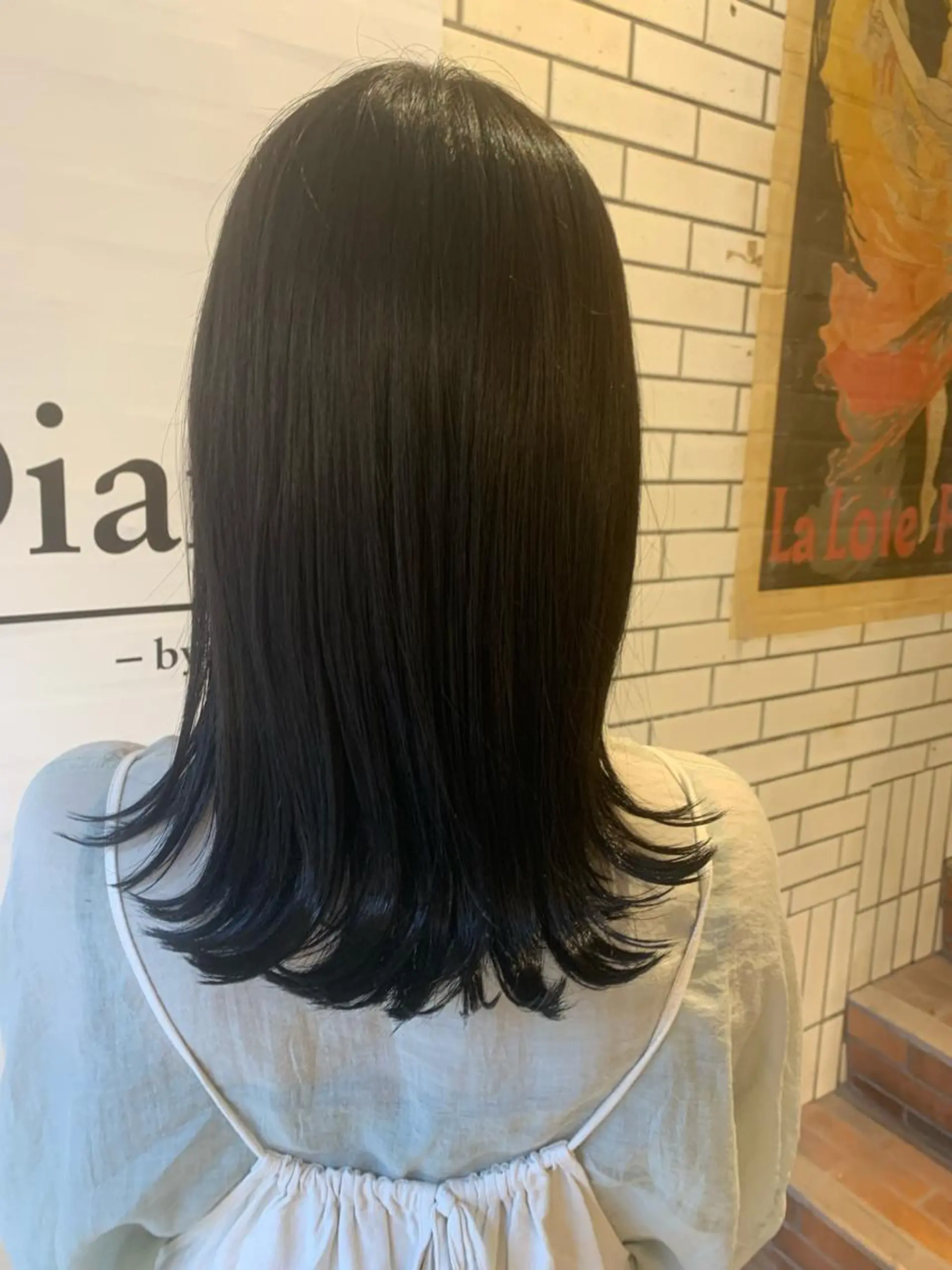 セミロング カラー 黒髪 ブルーカラー ブルーブラック 年内期間限定 🫧まゆ🫧のヘアスタイル