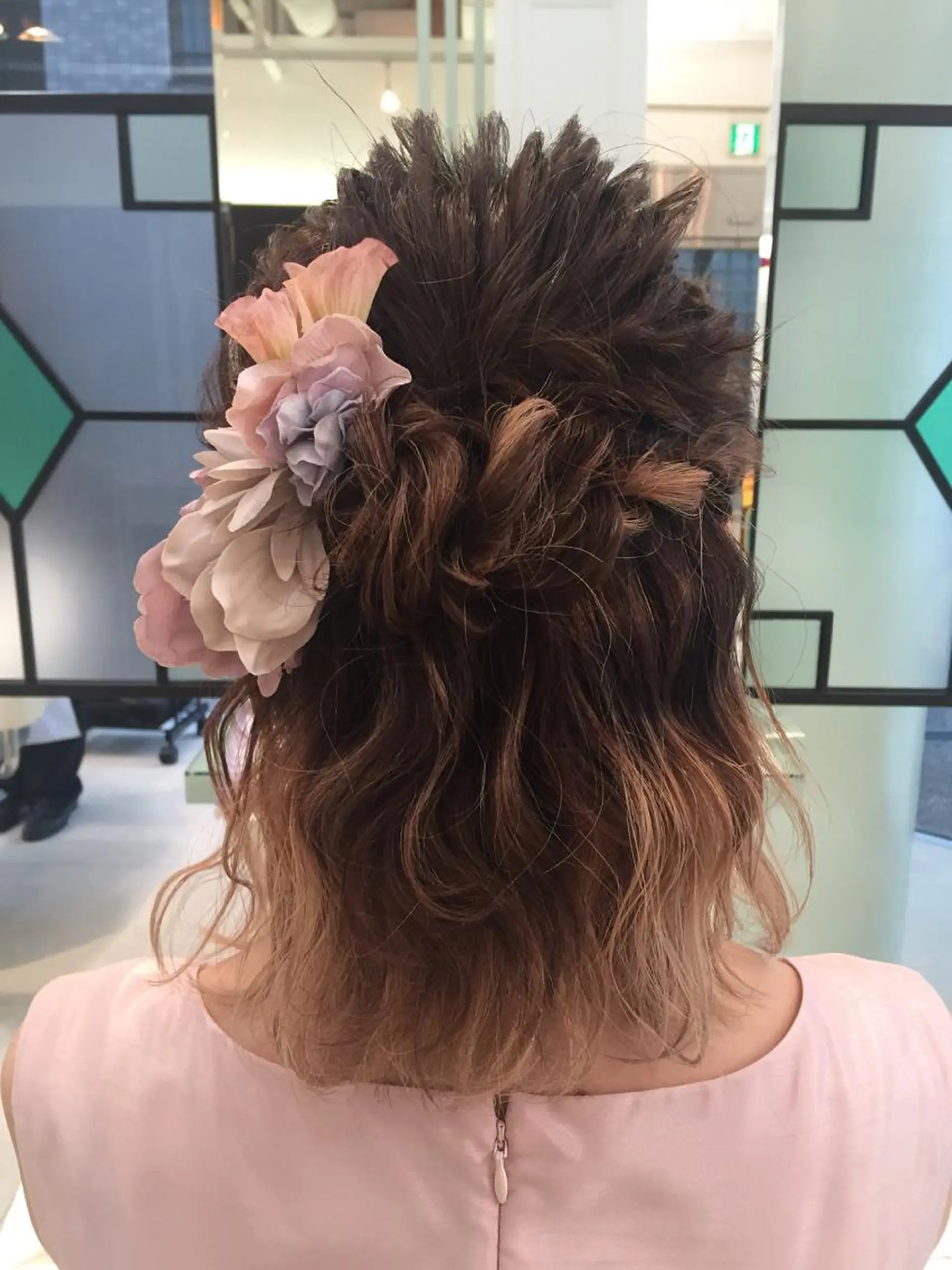 ヘアアレンジ ハーフアップ 結婚式・ブライダル ボブ ヘアセット 卒業式受付中🌻 肥田亜沙美のその他イメージ