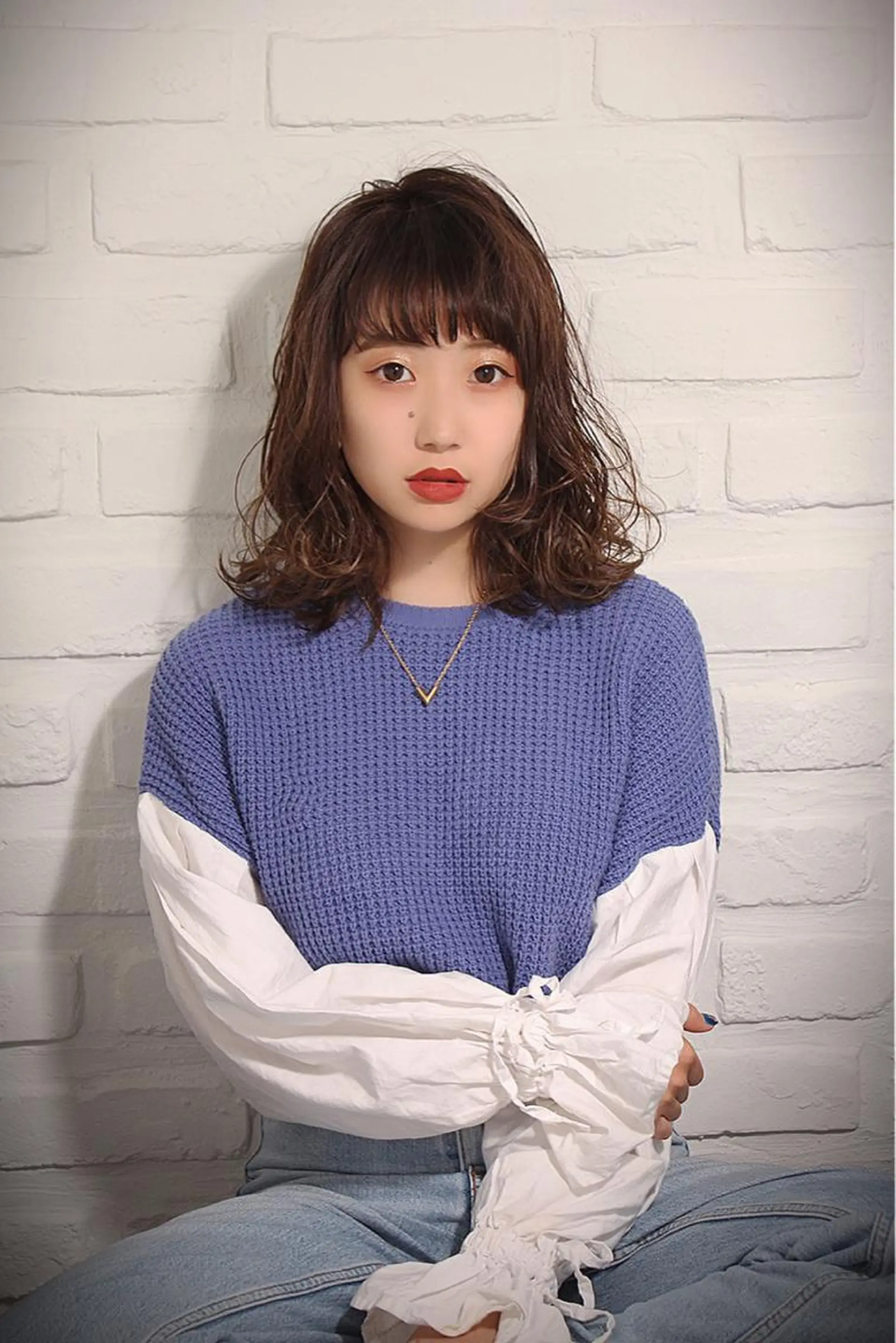 ミディアム ボブ 【デザインカラー】 粥川佳日望のヘアスタイル
