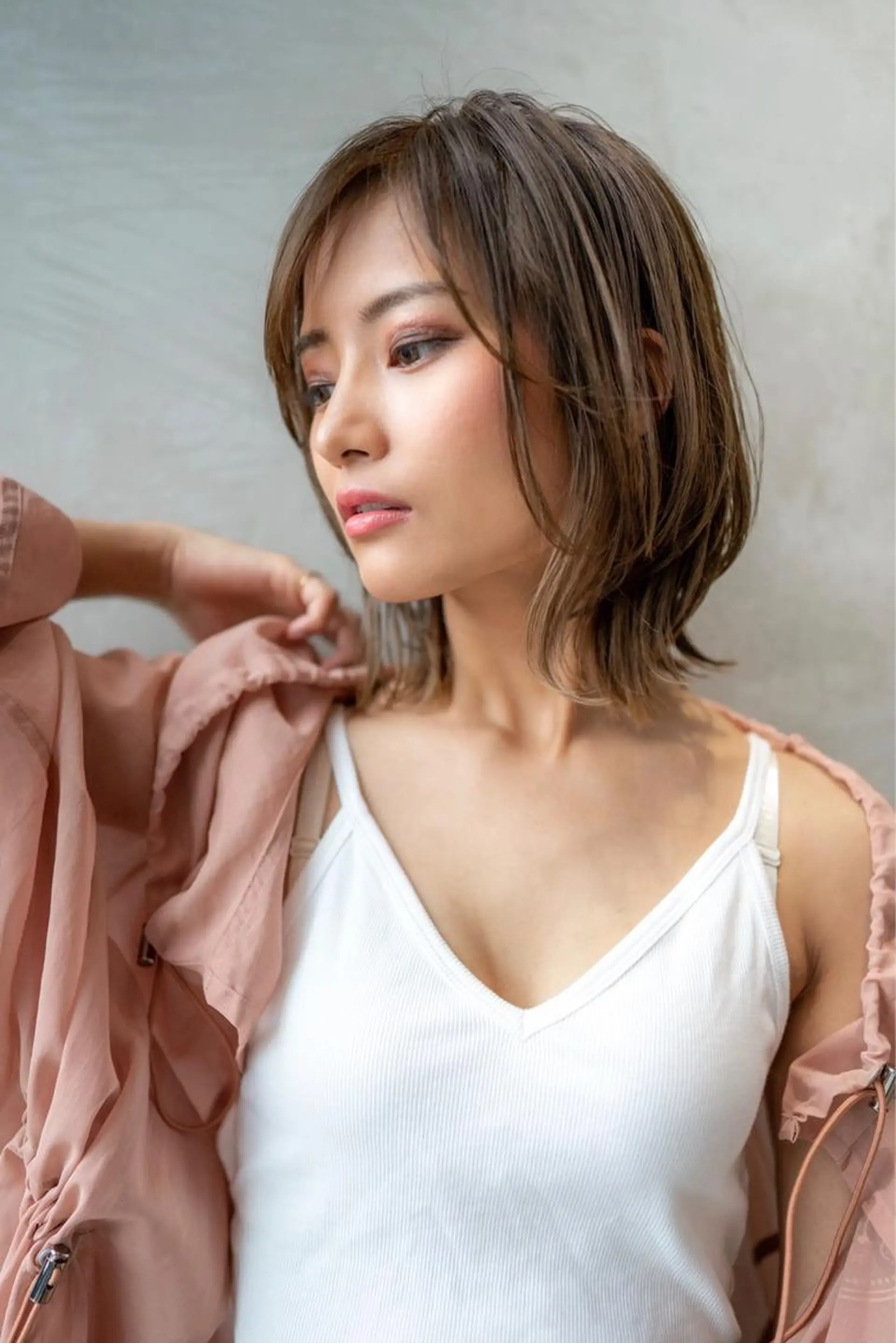 ミディアム カラー カット ヘアカラー トリートメント 🉐レイヤー/塩見 弘樹🉐渋谷のヘアスタイル