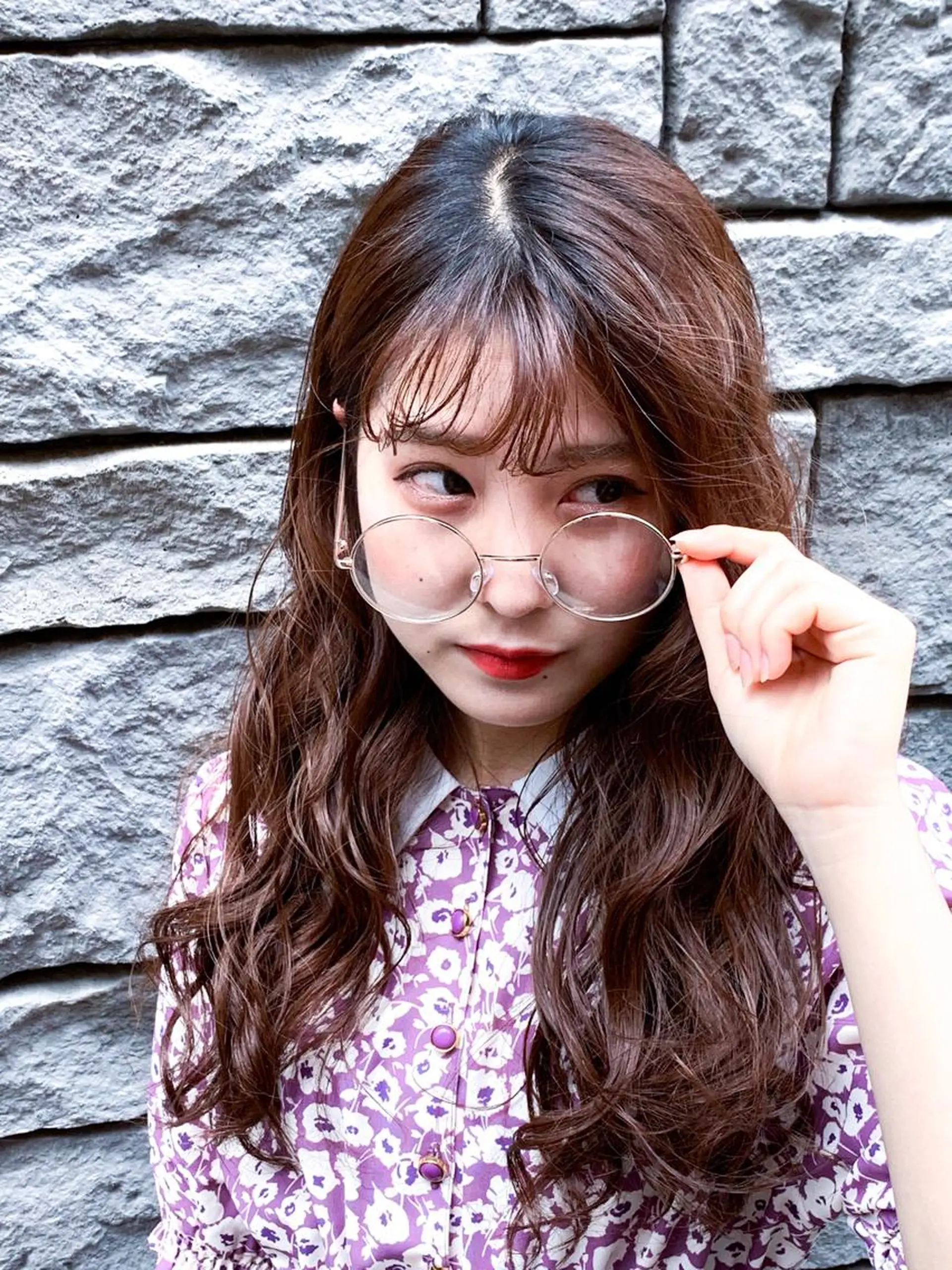 セミロング カラー ヘアアレンジ ブラウンカラー ピンクカラー ピンクブラウン ヘアカラー トリートメント ヘアセット 金子 廉のヘアスタイル