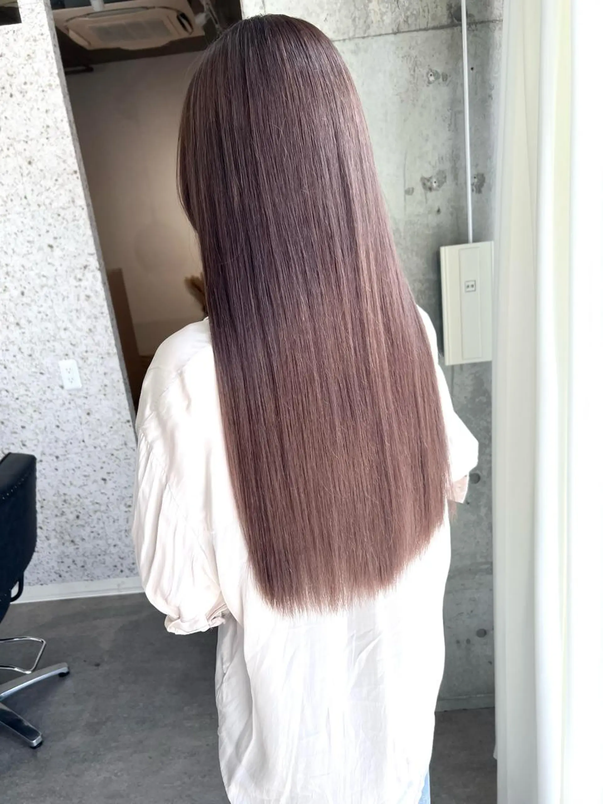 ロング カラー バレイヤージュ ベージュカラー ブリーチ ケアブリーチ ハイライトカラー カット ヘアカラー lani 天神大名/ブリーチのヘアスタイル