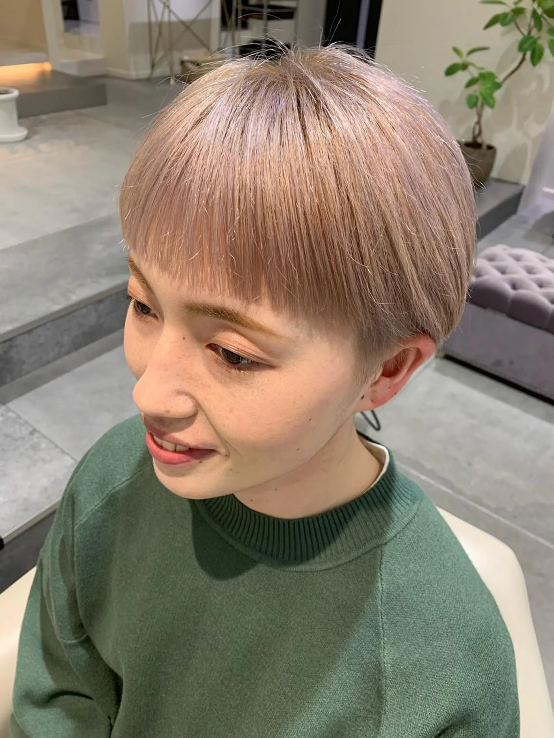 ショート カラー 透明感カラー パープルカラー カット ヘアカラー トリートメント 梅田/茶屋町 sayakaのヘアスタイル