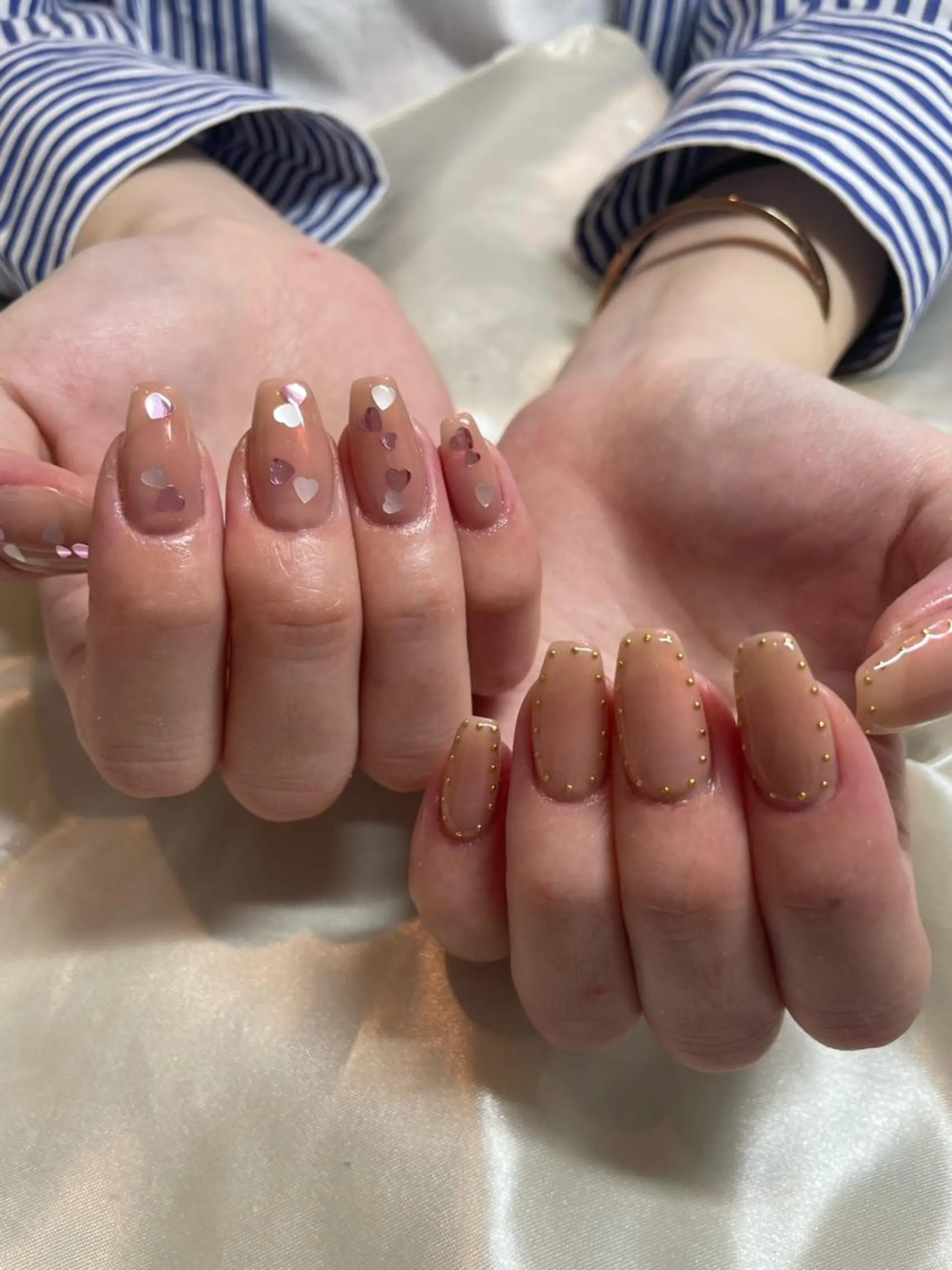 ネイル オーロラネイル ハート ハンドネイル RANUN nailのネイルデザイン
