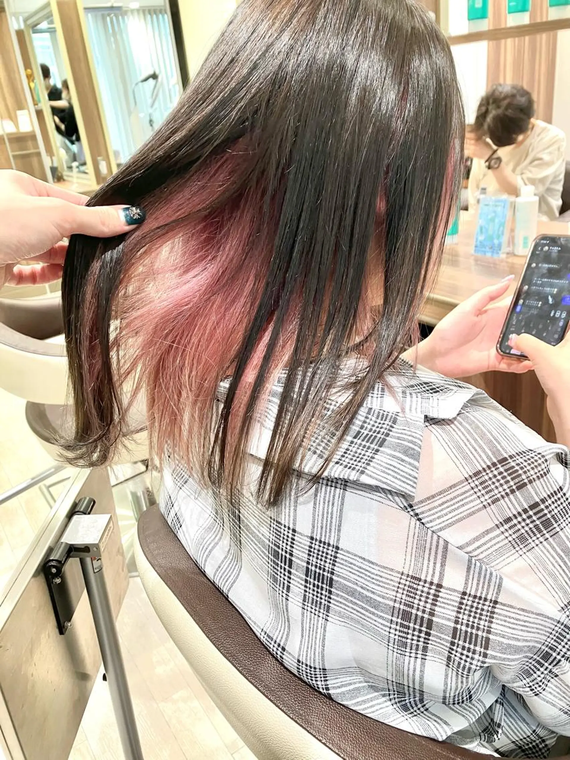 セミロング カラー ヘアカラー Re:st所属・ダブルカラー/ ハイトーン/雅のヘアスタイル