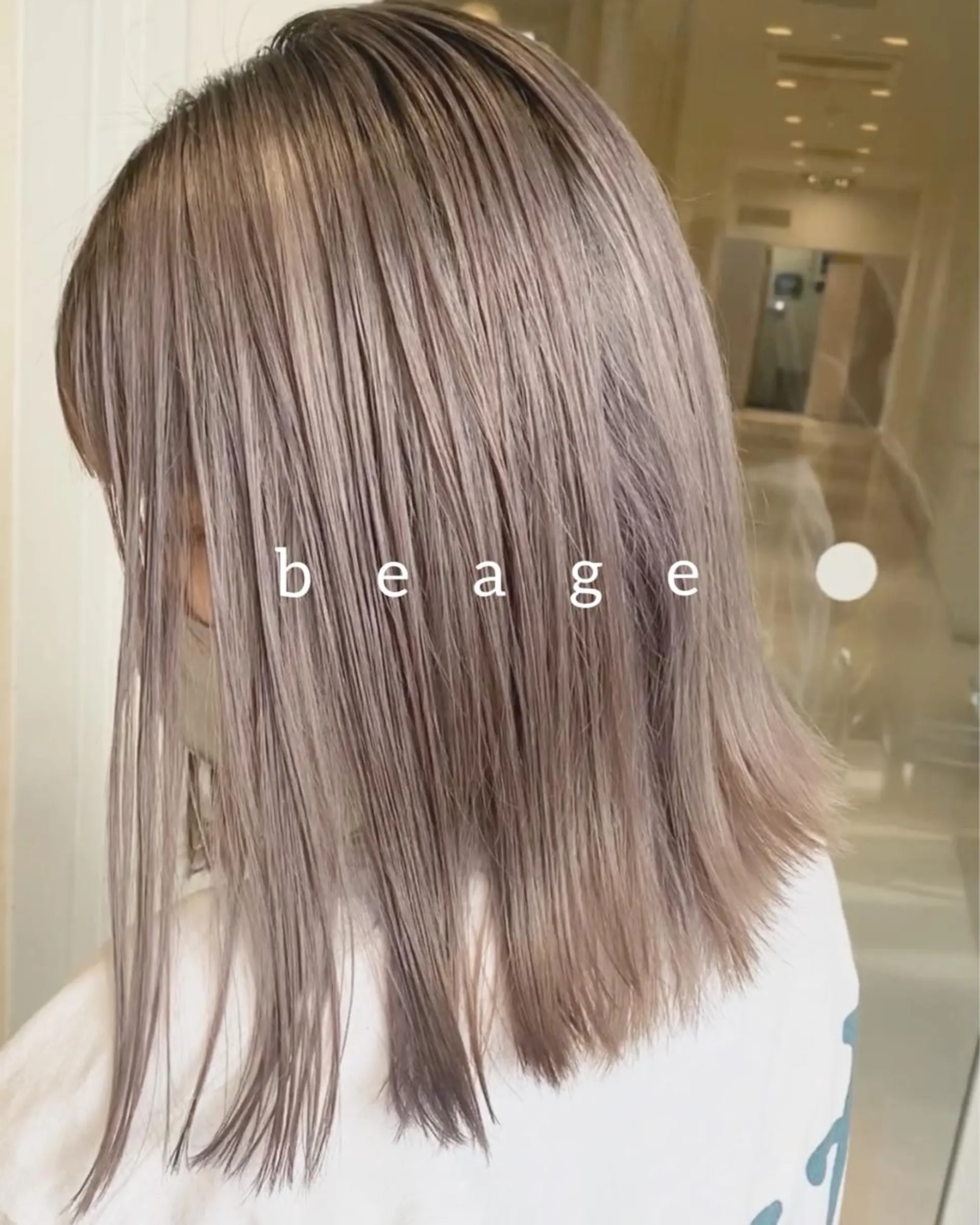 ミディアム トリートメント ヘアカラー まお♡レイヤーカット 耳ツボジュエリーのヘアスタイル