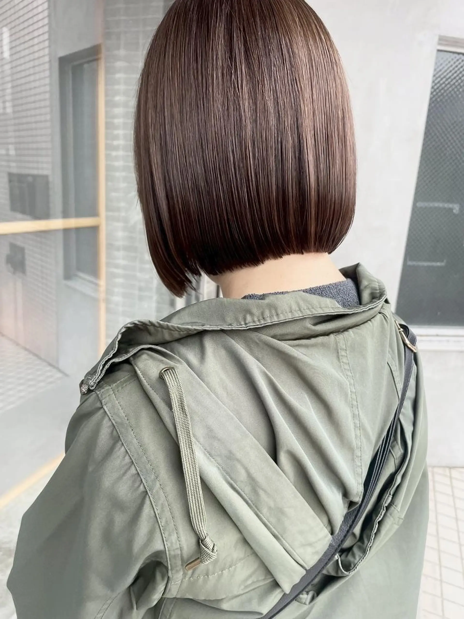 ショート カラー ブラウンカラー ボブ カット ヘアカラー トリートメント 韓国/暖色カラー/ まつパ🩰aikaのヘアスタイル