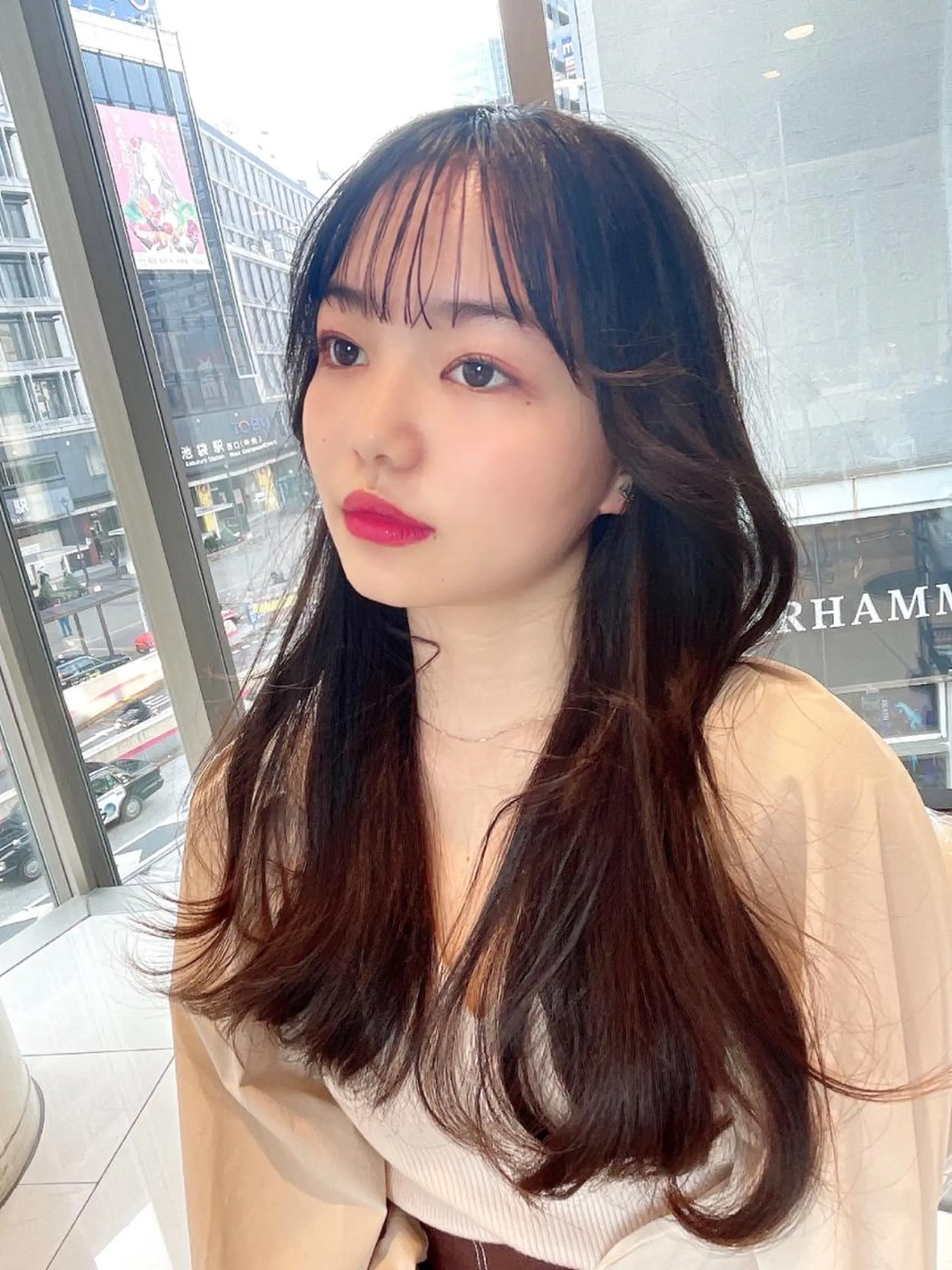 ロング カット ヘアカラー トリートメント 💗ブリーチなし 垢抜け💗徳井はやとのヘアスタイル