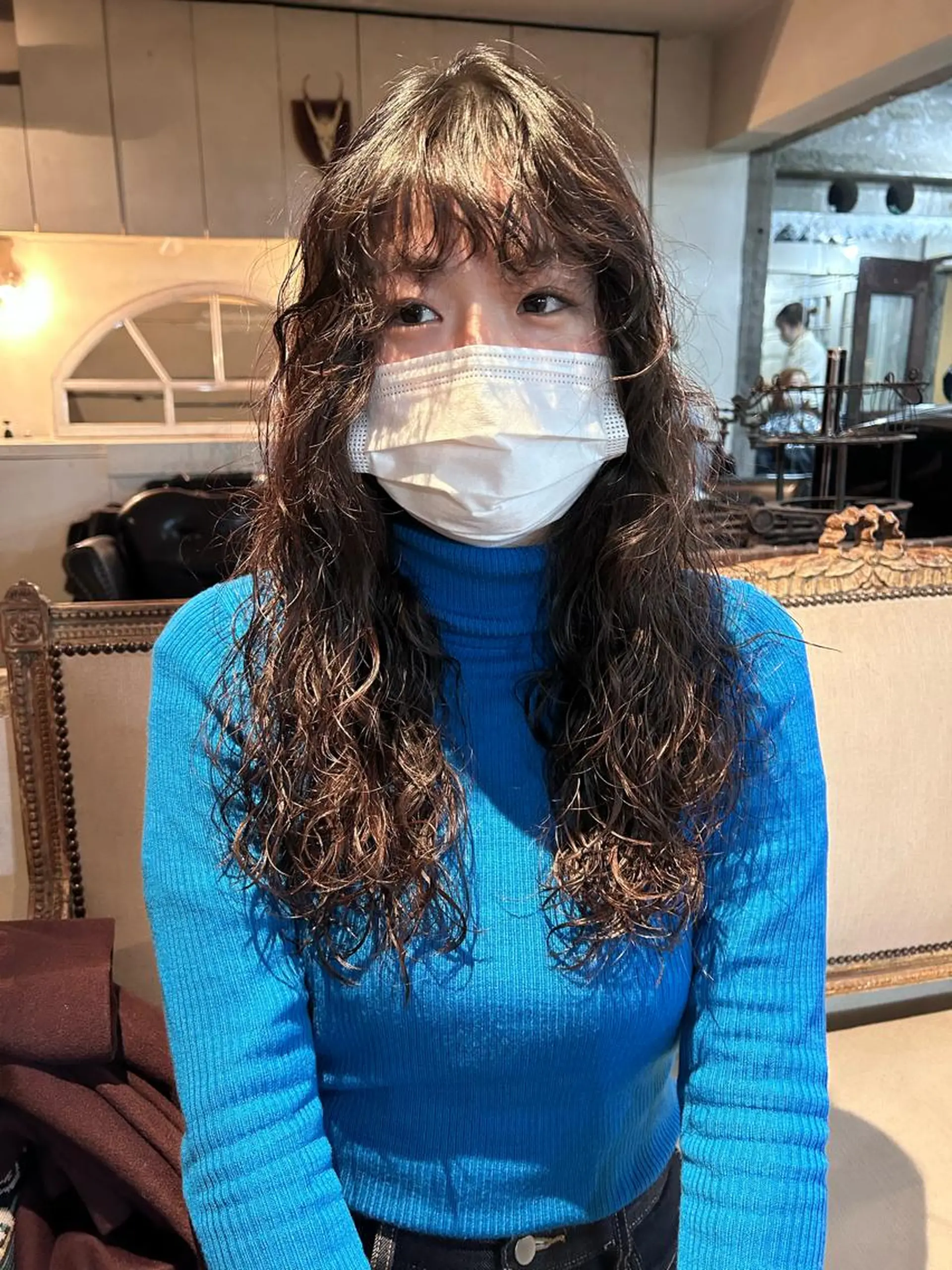 セミロング パーマ セミロングパーマ ニュアンスパーマ お任せヘア☘️☘️ 及川渚のヘアスタイル