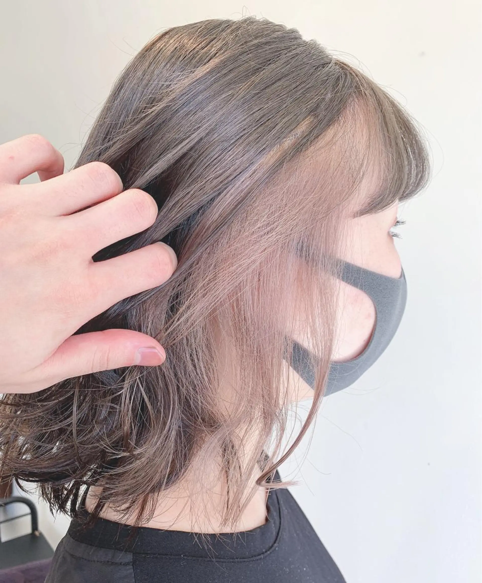 ミディアム カラー ヘアアレンジ 乾かすだけでサラ艶に /髪質改善西村涼太のヘアスタイル
