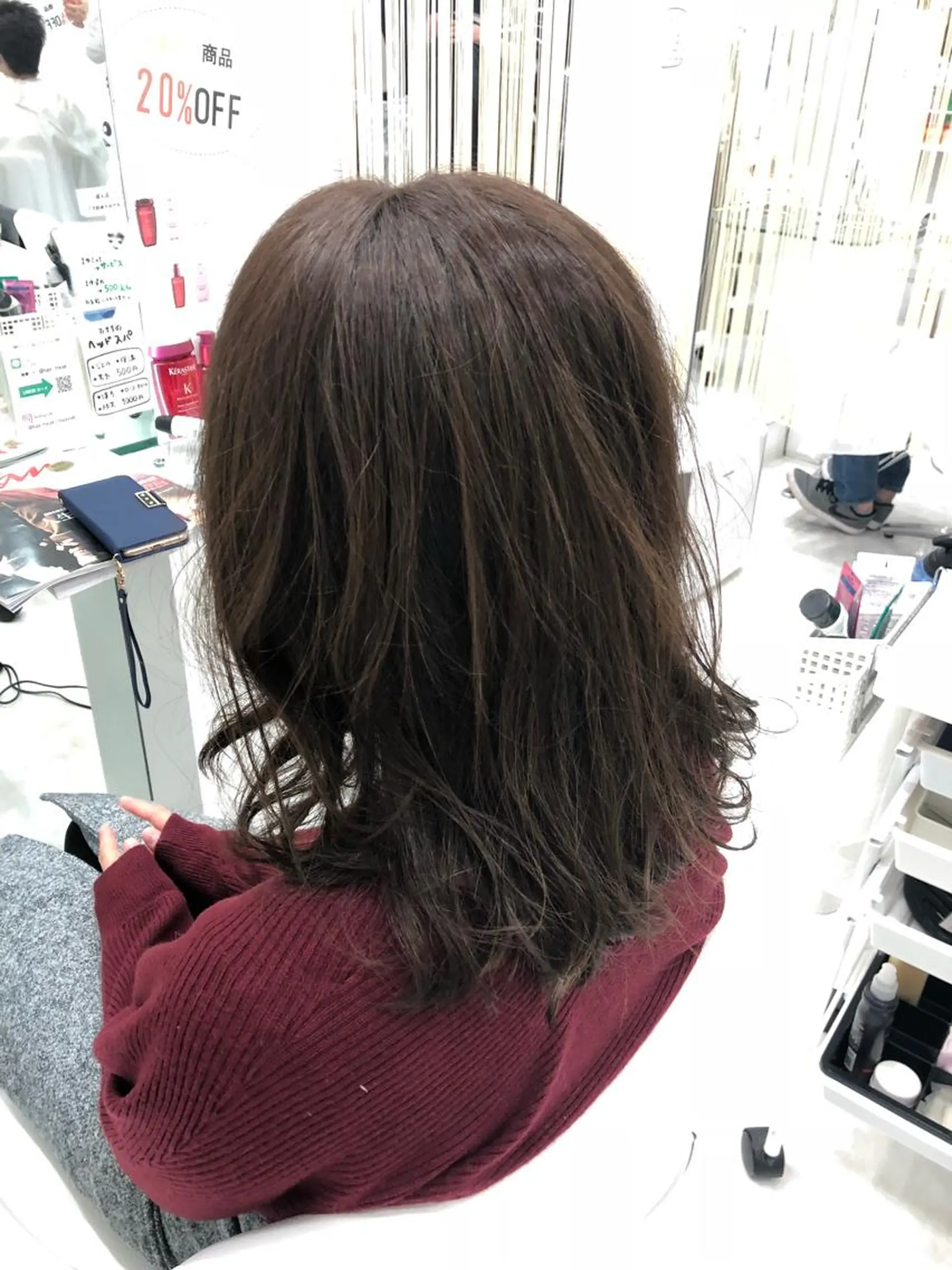セミロング カラー アッシュ hair Freak所属・佐藤 祥太のヘアスタイル