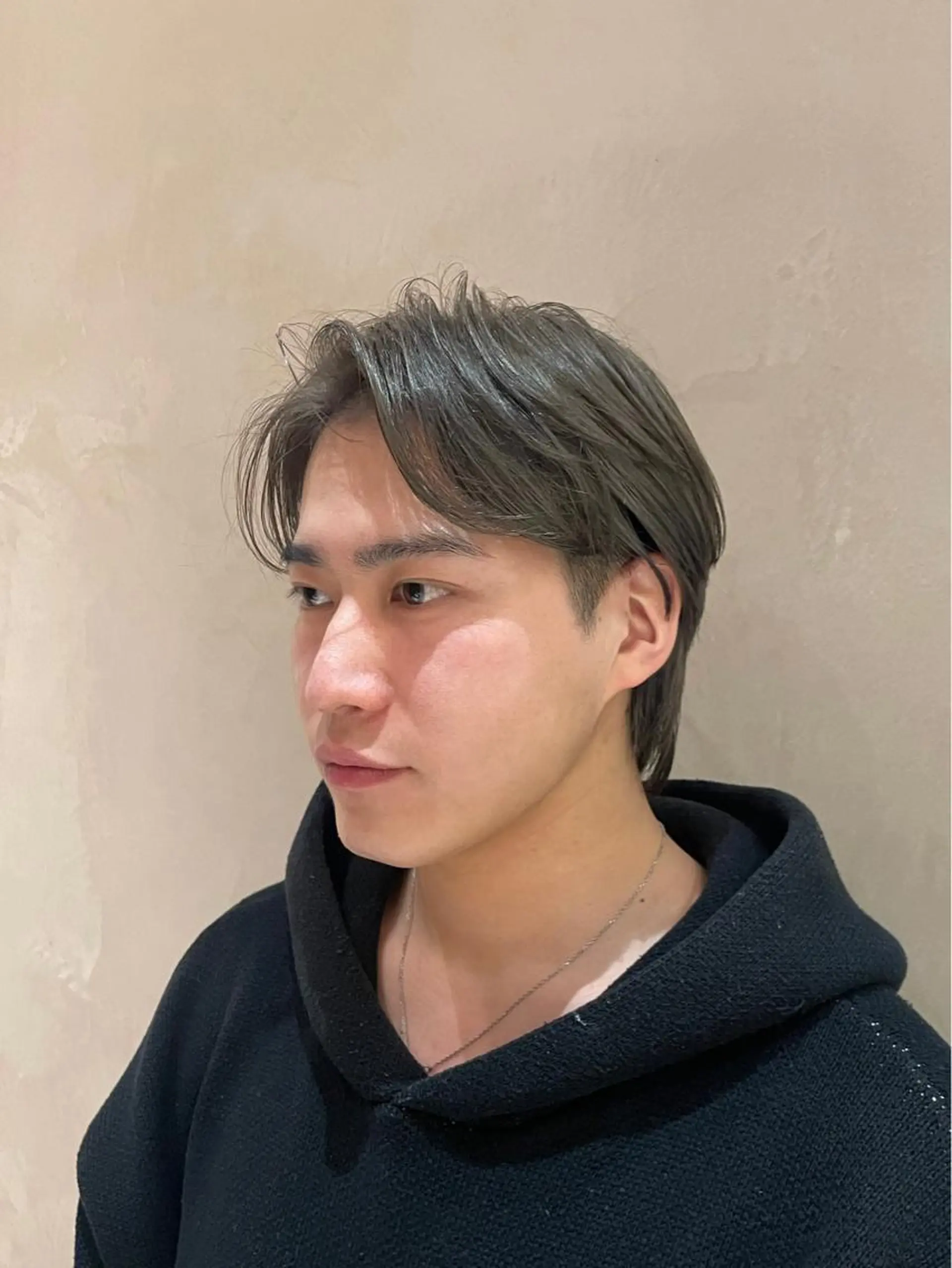 ショート カラー メンズ 透明感カラー グレージュ オリーブグレージュ オリーブグレー ヘアカラー トリートメント 渋谷/メンズ特化/ 女子ウケ/FUKAのヘアスタイル