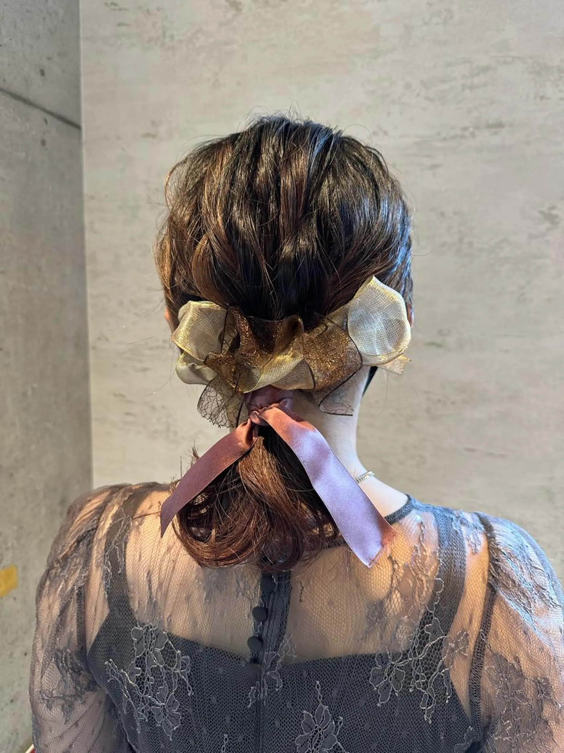 セミロング ヘアアレンジ ヘアセット 女性に人気♪ はやしほのかのヘアスタイル