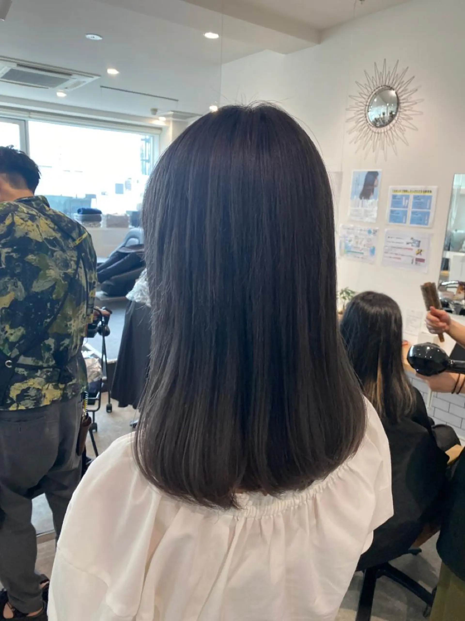 ミディアム カラー グレージュ カット ヘアカラー JIL BLAN 京都のヘアスタイル