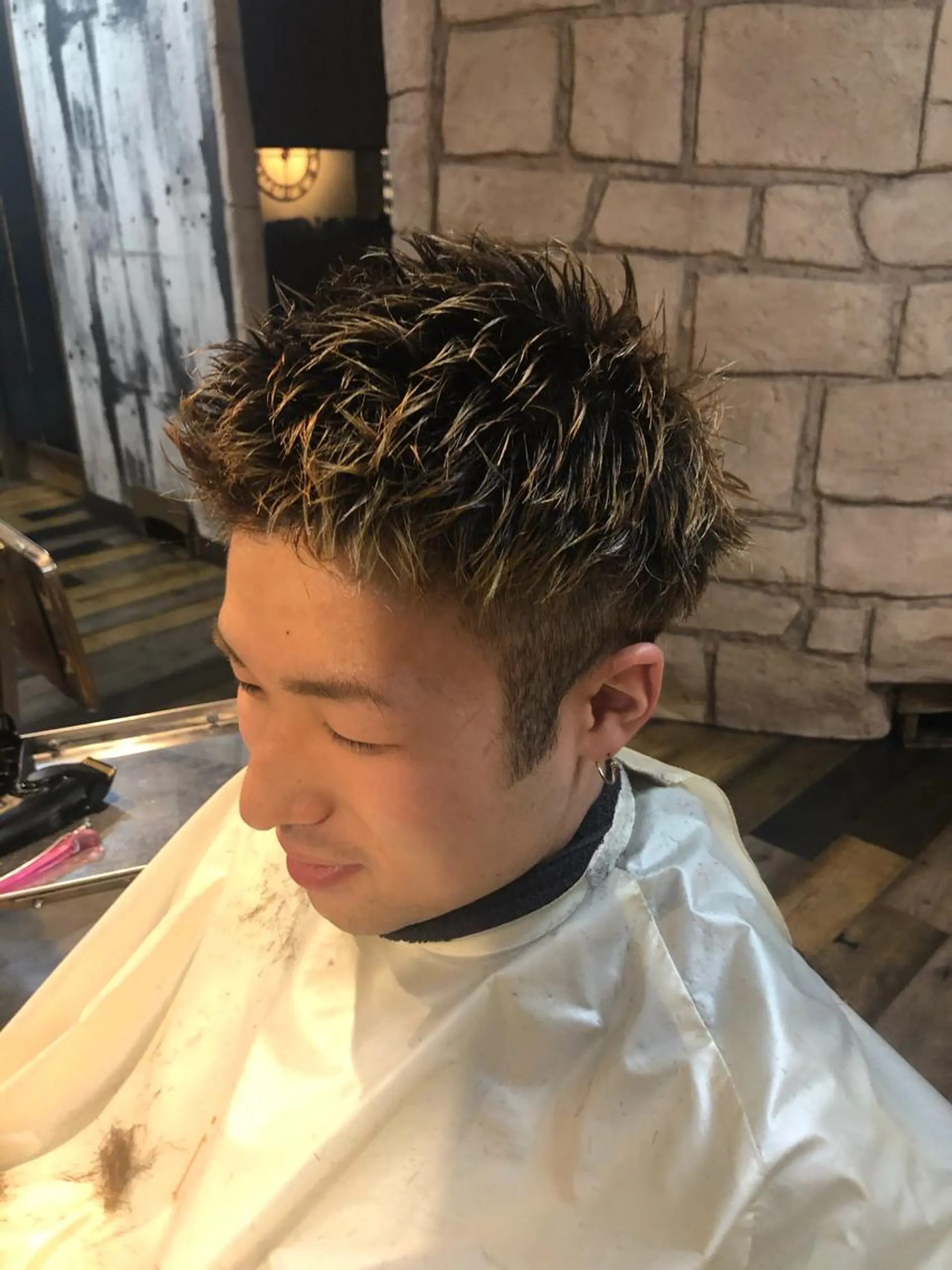 カラー メンズ メンズブリーチ ブリーチ カット ヘアカラー 💈大人の渋髪💈 店長　大橋侑弥のヘアスタイル