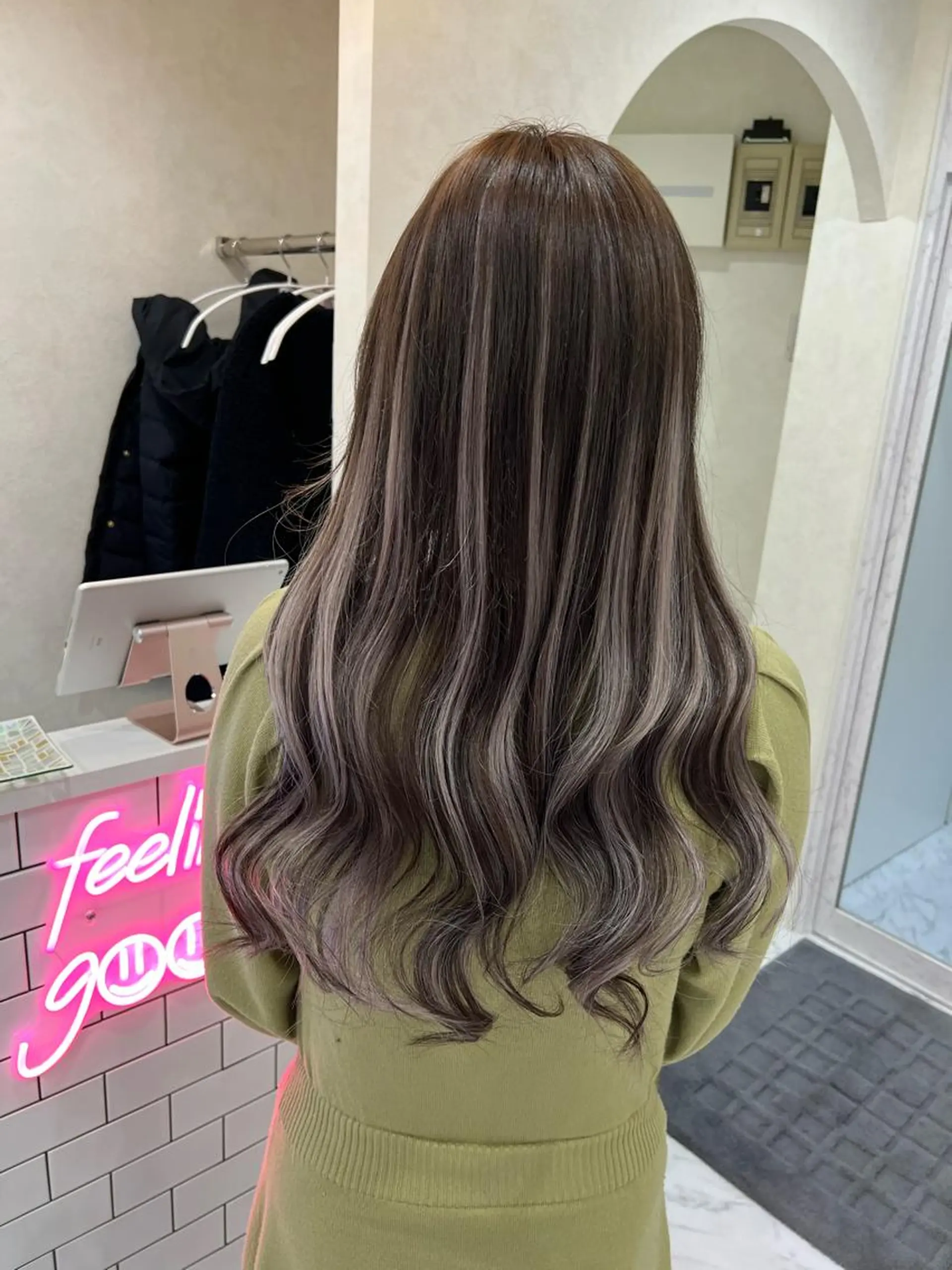 ロング エクステ エクステ 韓国風🫧艶カラー 💟ran💟のヘアスタイル