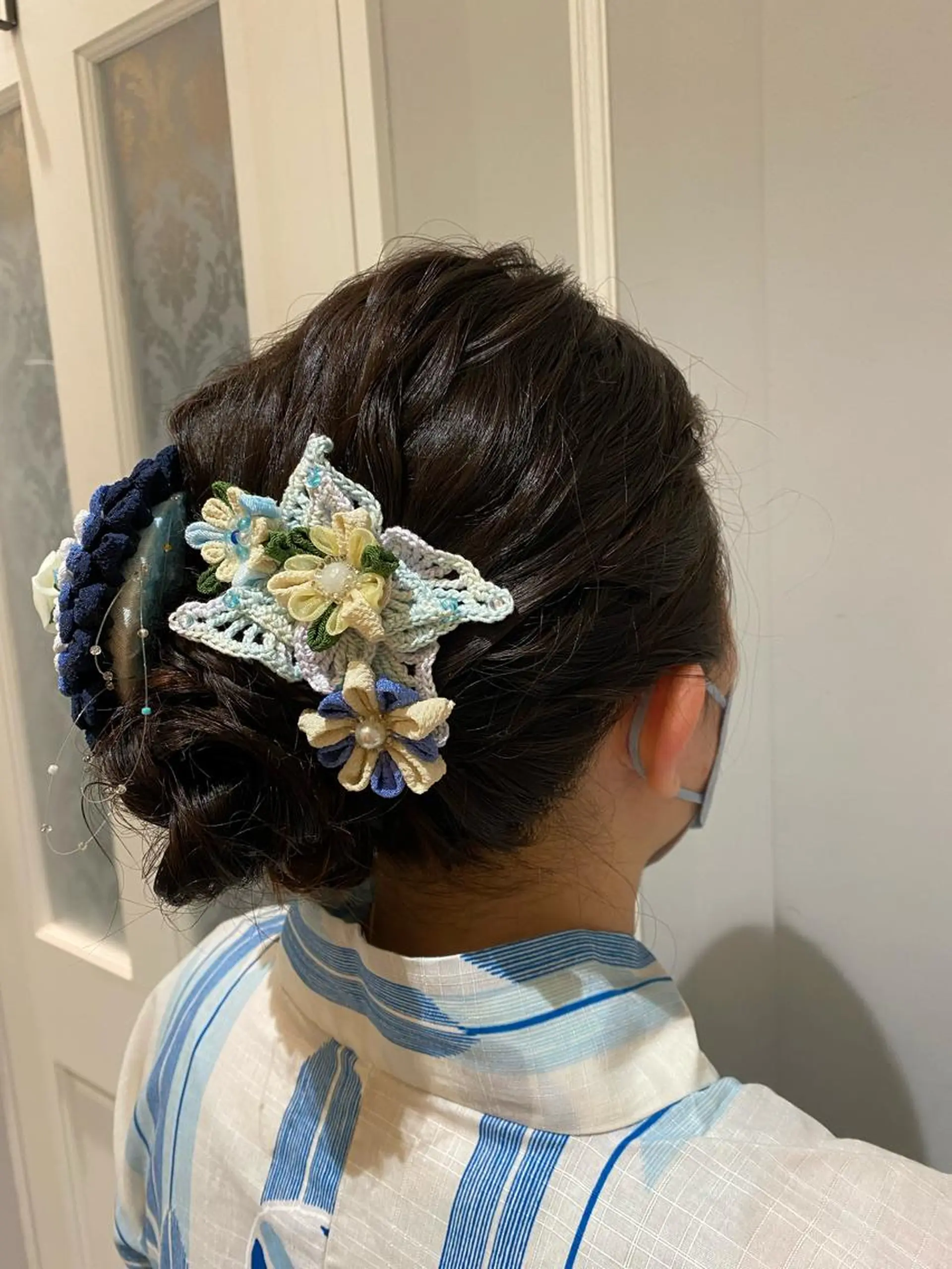 セミロング ヘアアレンジ 浴衣 mira share salon所属・ブリーチカラー🐼 sayukiのヘアスタイル