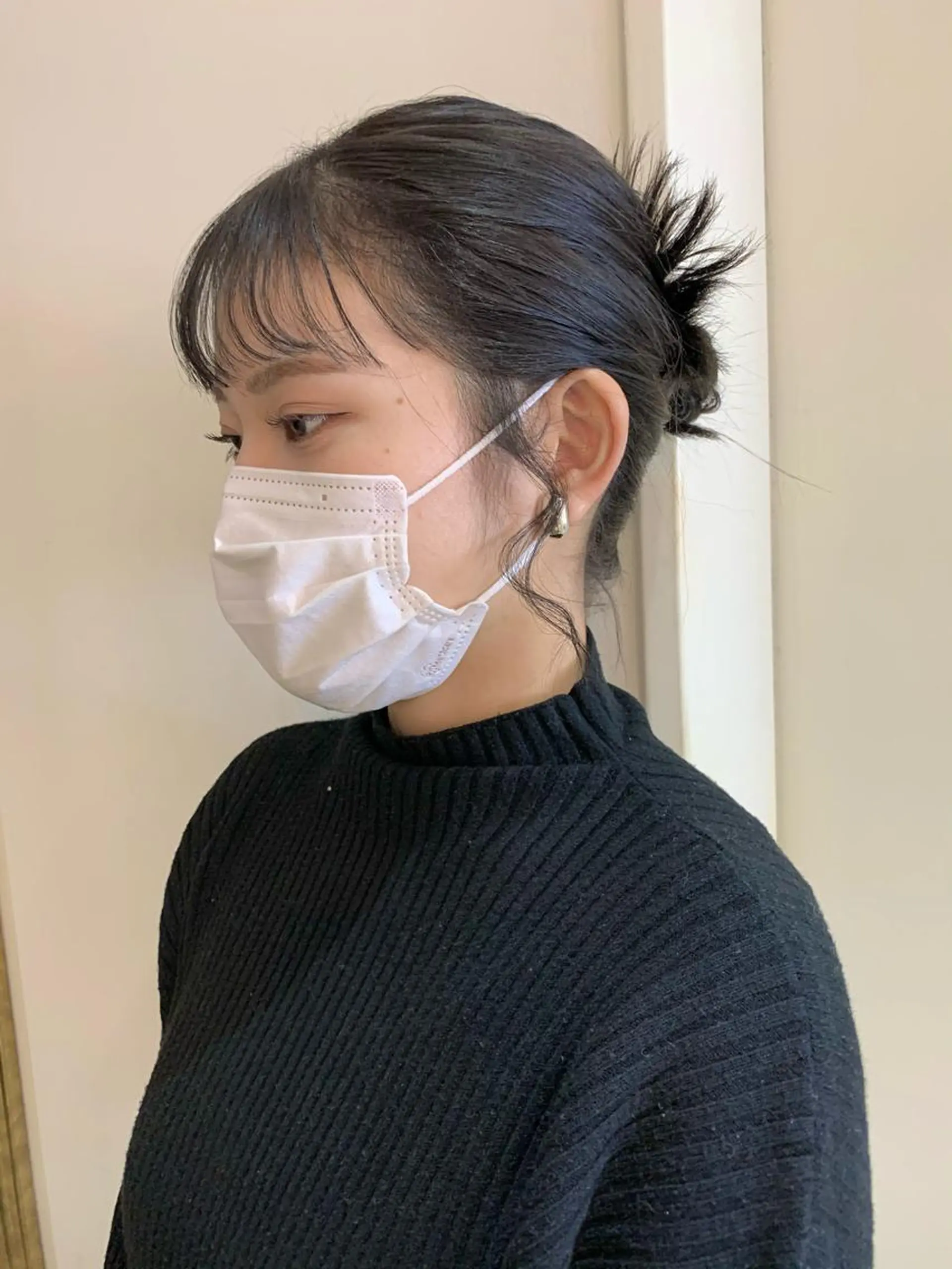 ショート カラー ヘアアレンジ ダークグレー 桃果 momokaのヘアスタイル