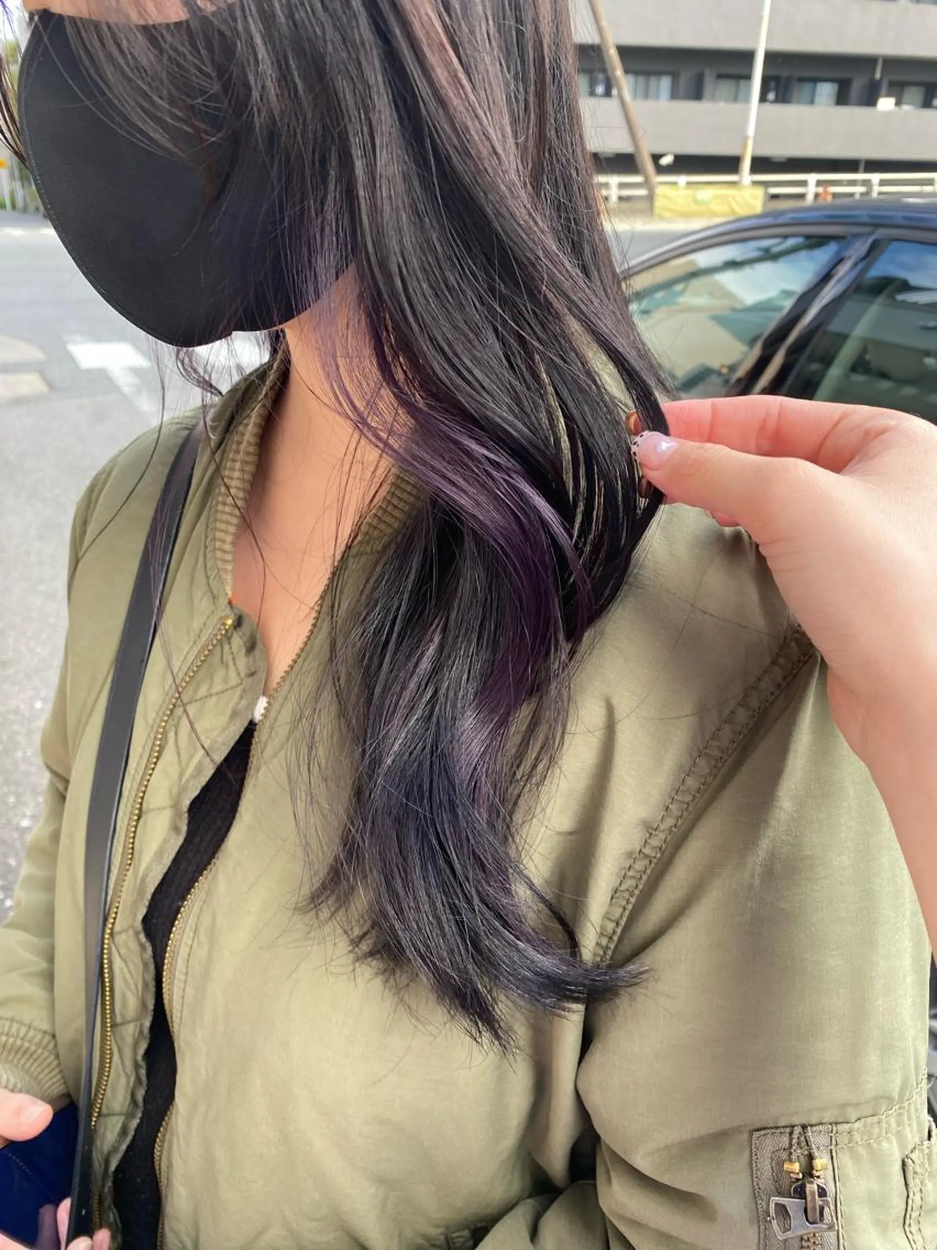 ロング カラー ラベンダーカラー 関口 桃花🌷 暖色カラーのヘアスタイル