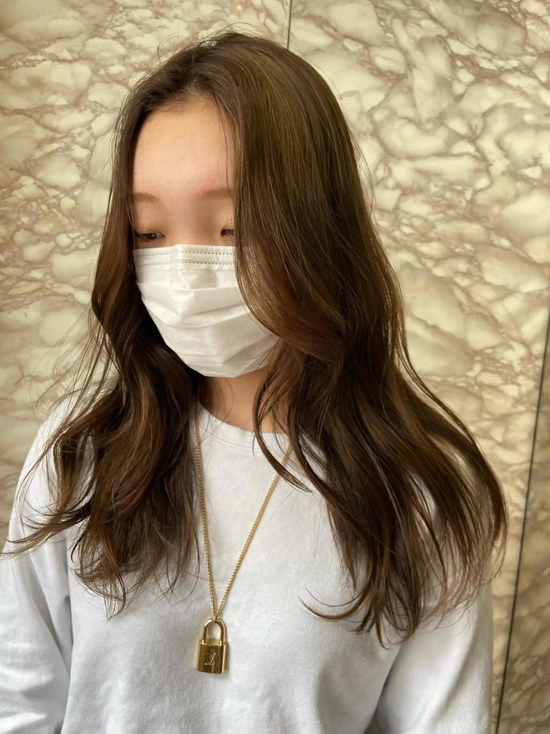 ロング カラー ヘアカラー トリートメント ヘアセット 地毛風艶カラー🌿 喜多夏海のヘアスタイル