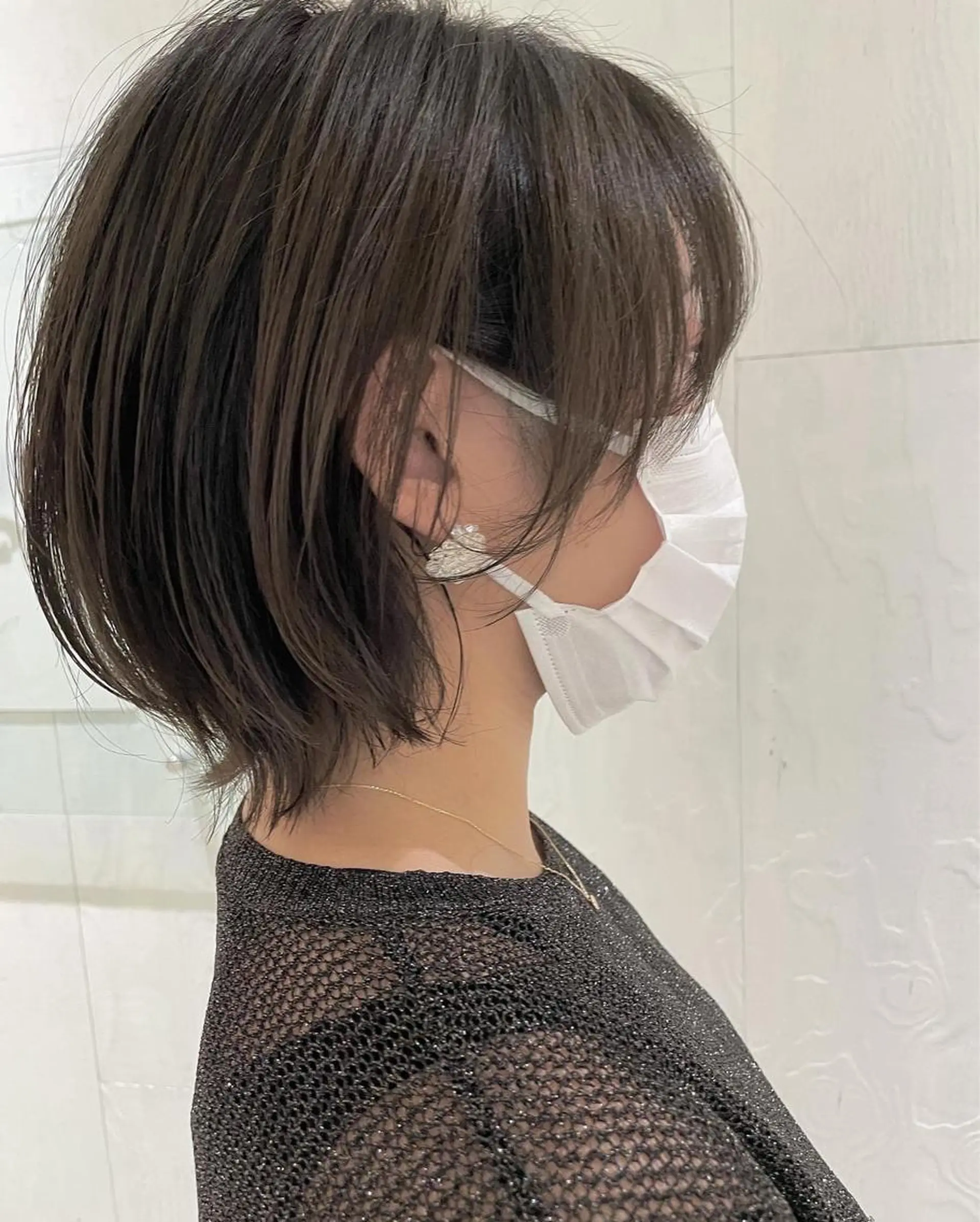 ショート カラー アッシュ ブラウンカラー 透明感カラー 外国人風カラー レイヤーカット カット ヘアカラー トリートメント 河合秀明/ハイライト /インナーカラーのヘアスタイル