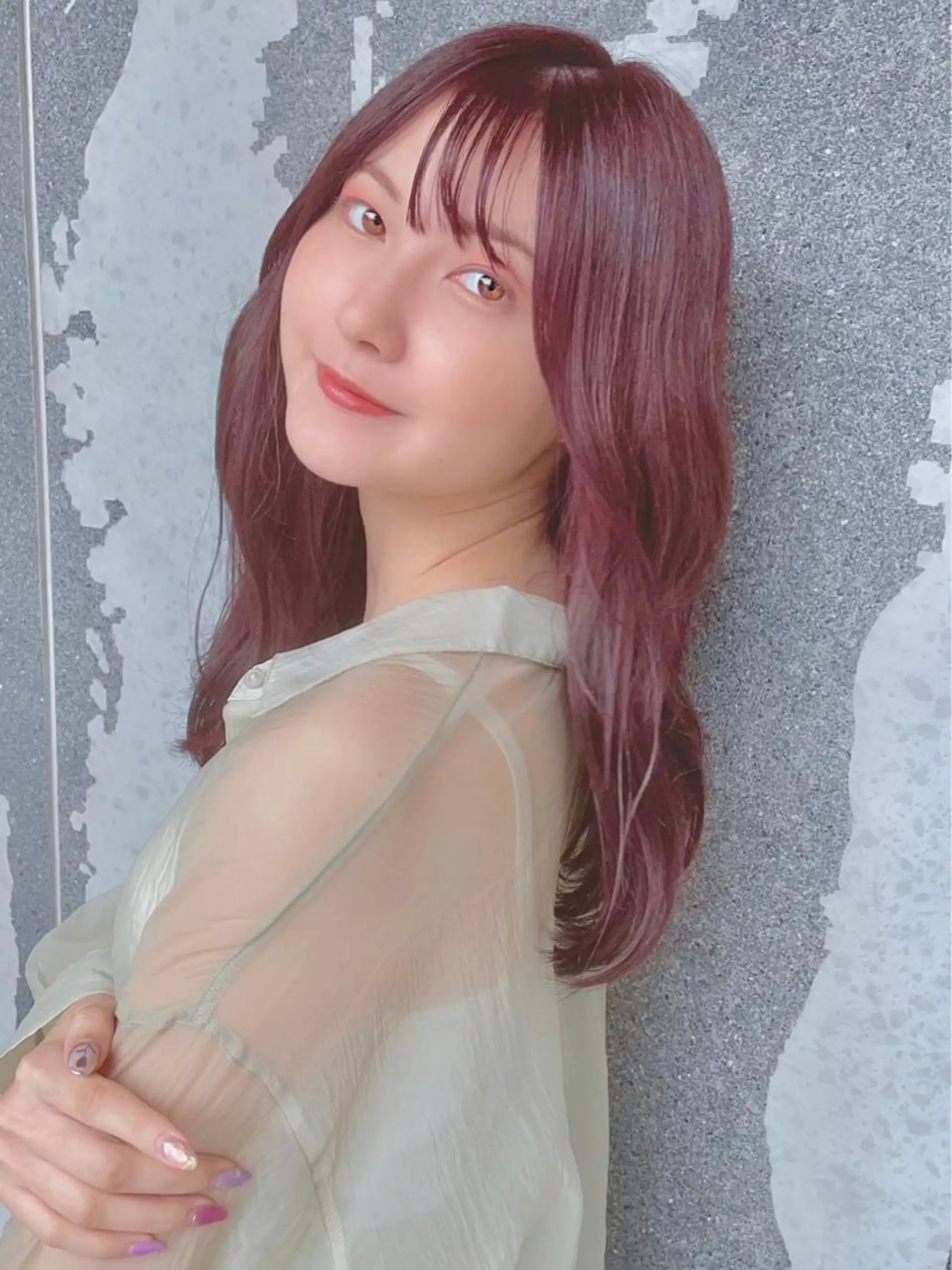 ロング カラー パーマ ヘアアレンジ 【公式】amble luxe池袋東口💛のヘアスタイル