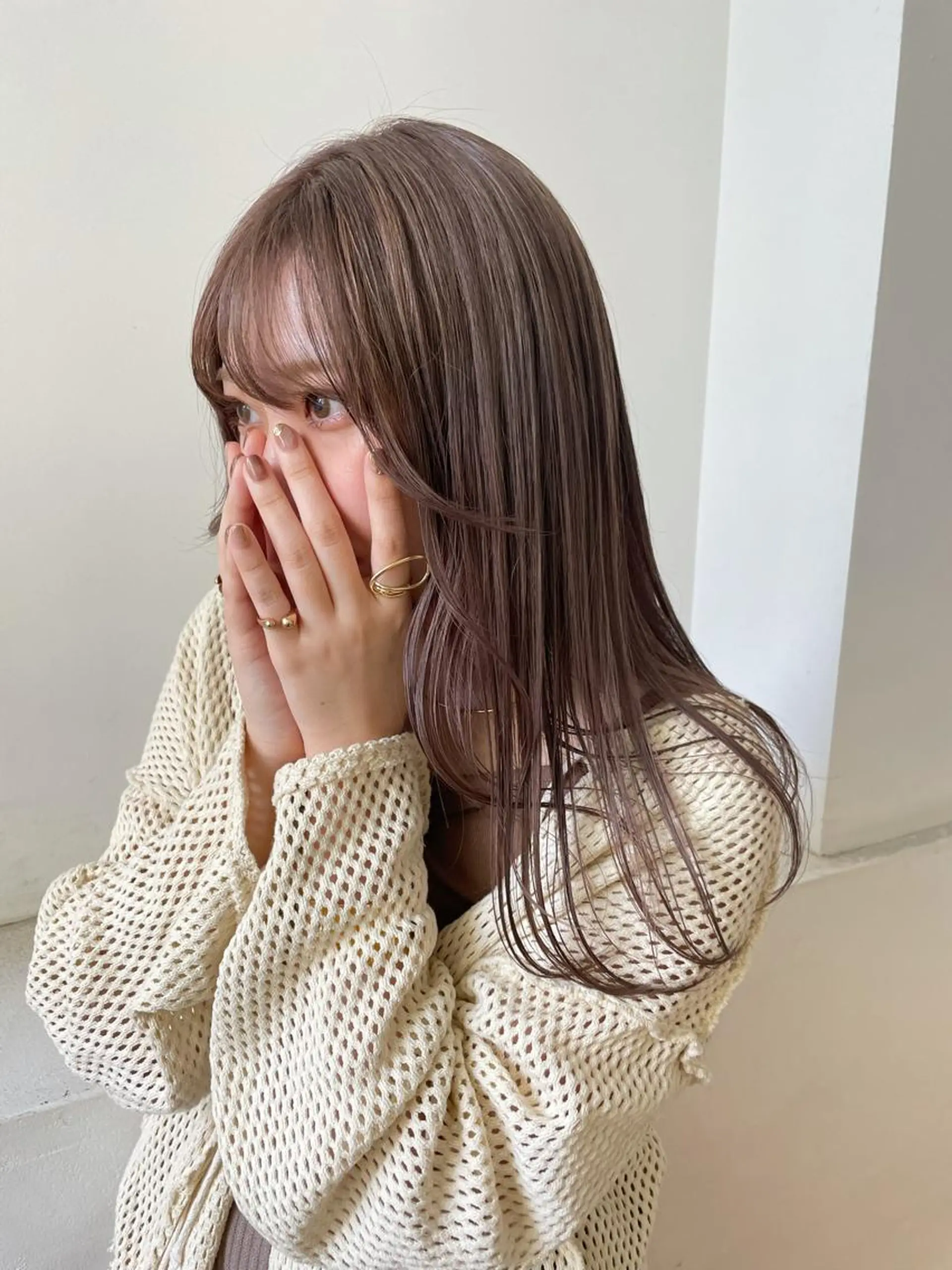 ロング カラー ヘアカラー トリートメント 【淡色color/ nail】maikoのネイルデザイン