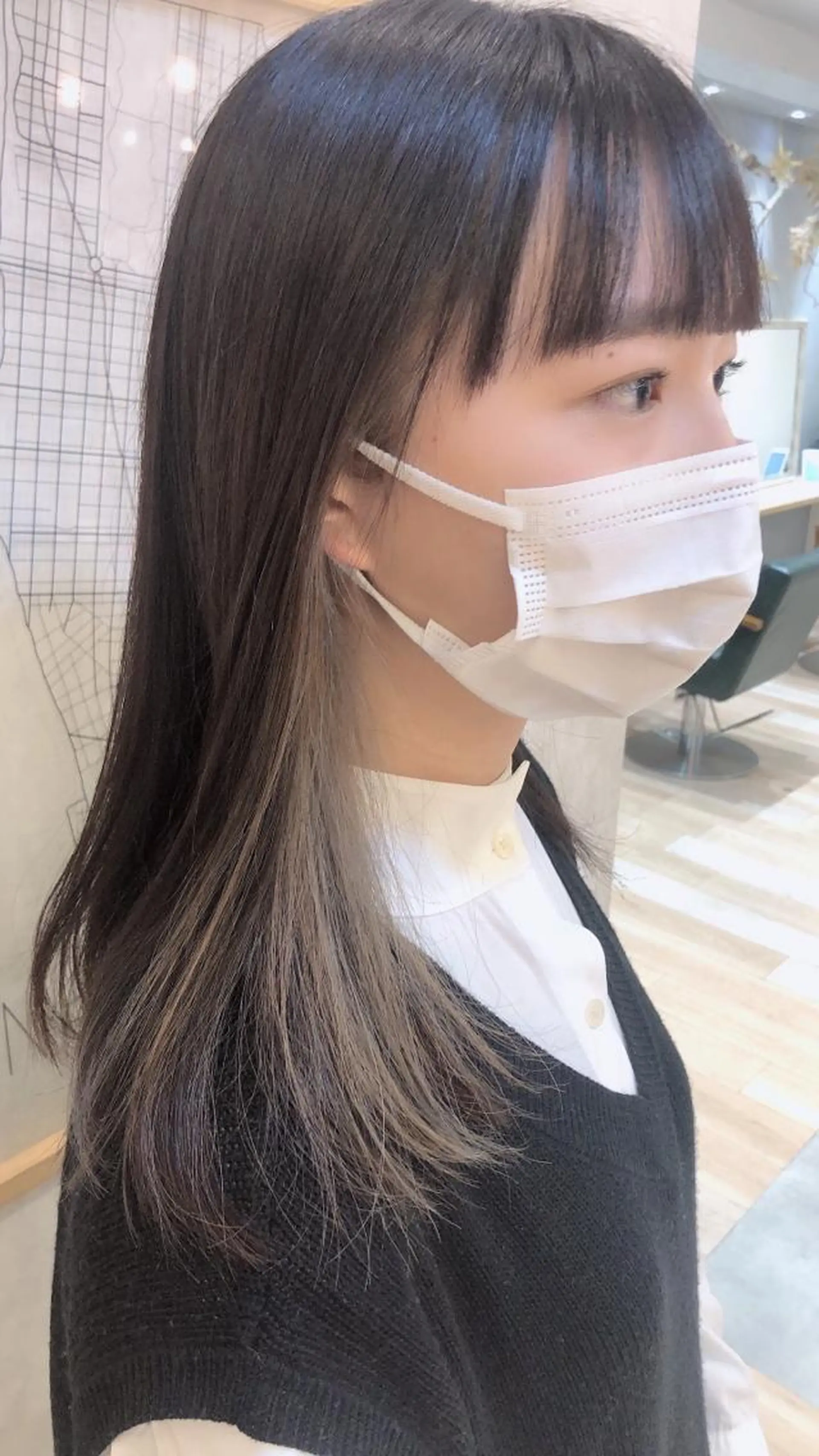 カラー ベージュカラー 三村 桜生のヘアスタイル