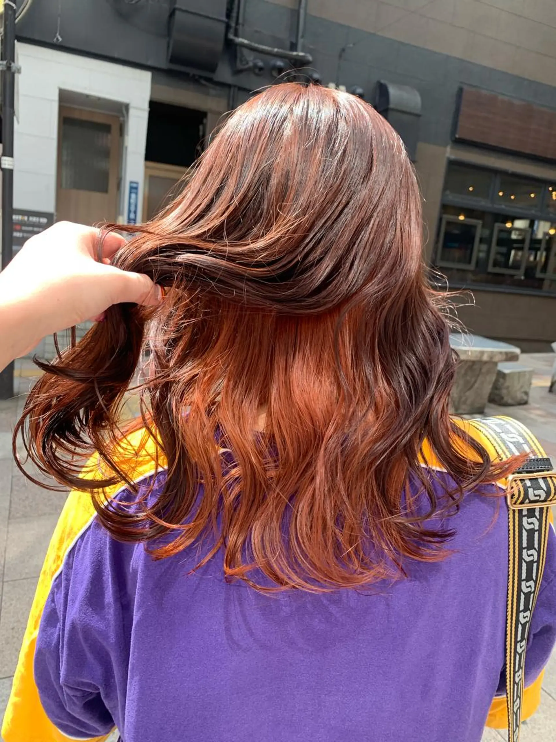 ミディアム カラー ヘアアレンジ ブリーチなし/ レイヤー🌿runaのヘアスタイル