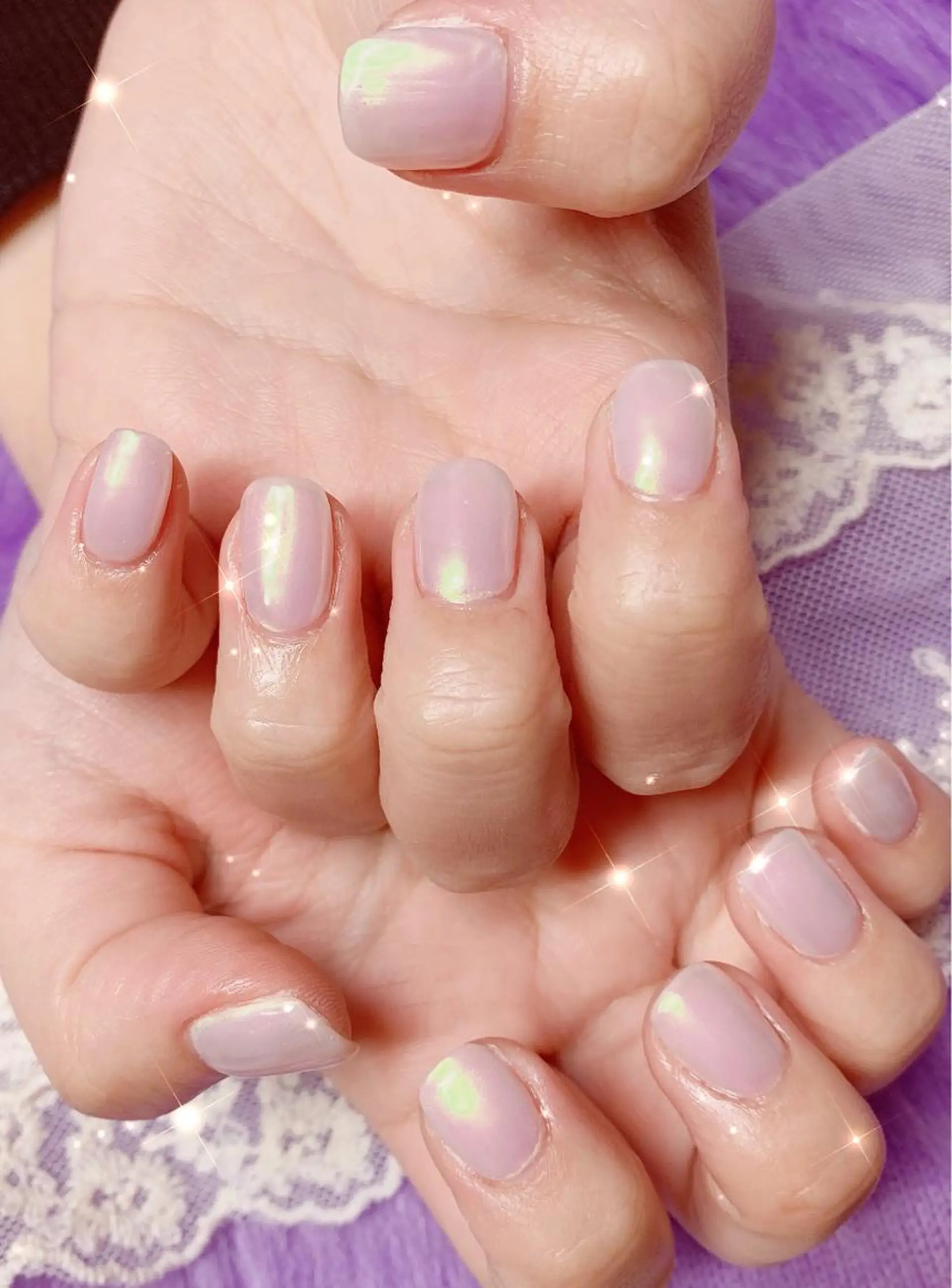 ネイル オーロラネイル ハンドネイル twincle nailのネイルデザイン