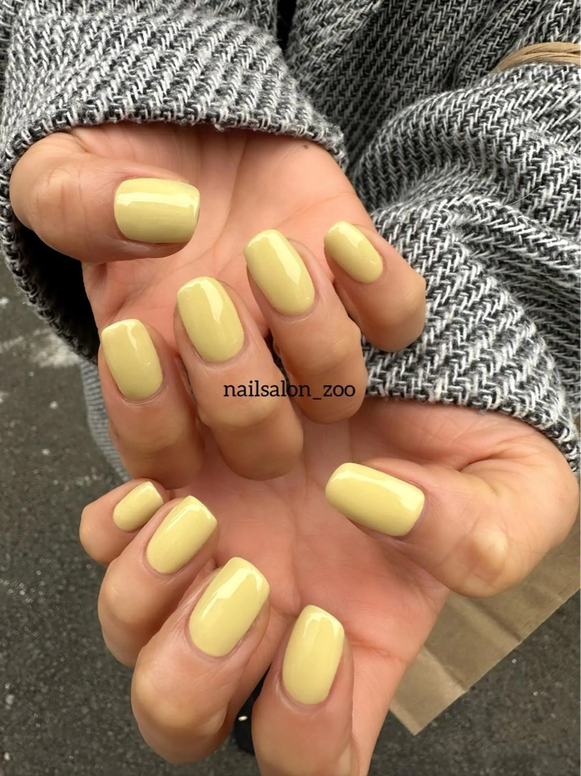 ネイル ニュアンスネイル ワンカラーネイル パステルネイル 春ネイル 黄色 ハンドネイル nailsalon /はるのネイルデザイン