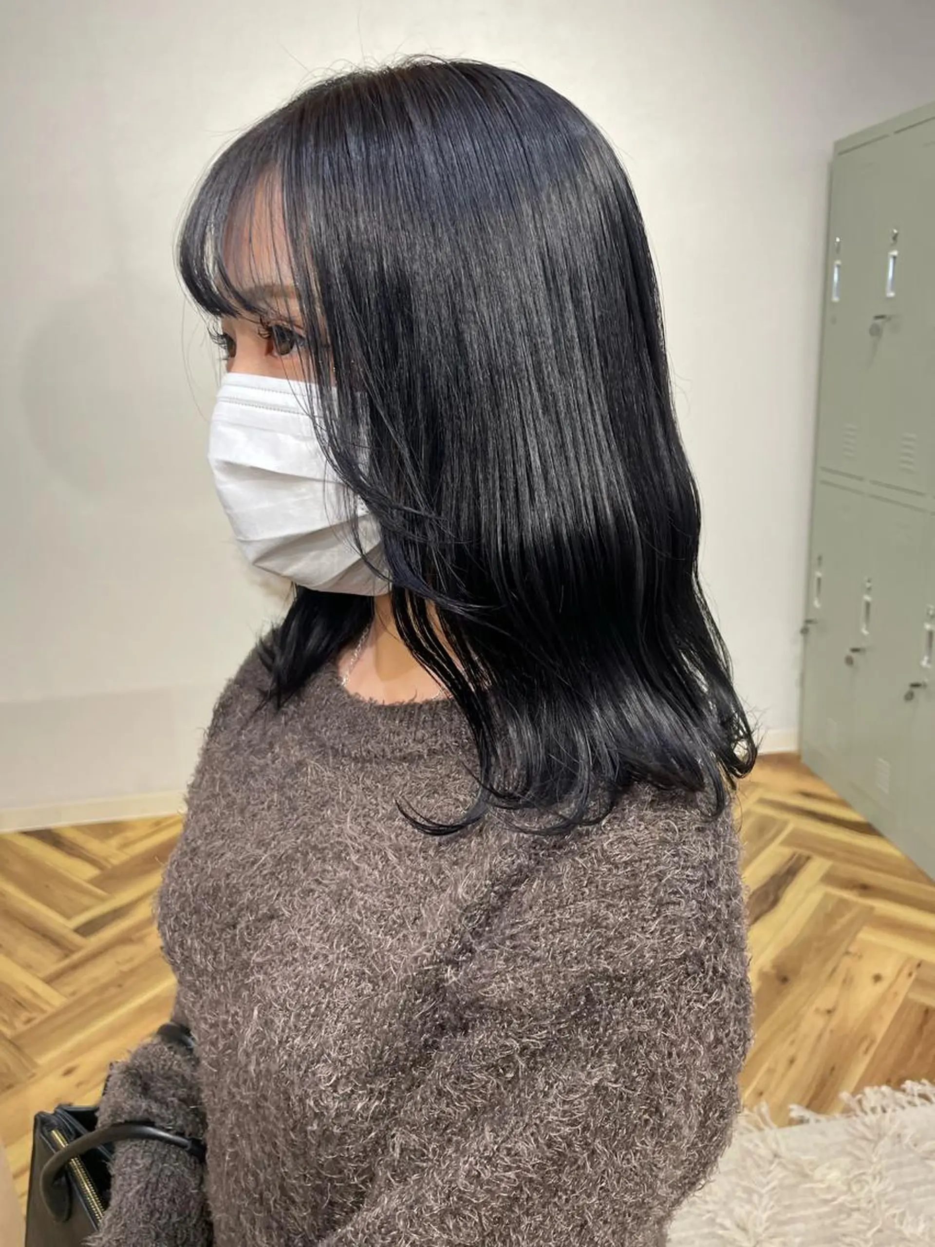 ミディアム カラー 黒髪 lani hair salon所属・SHOTO ハイトー ン/デザインカラーのヘアスタイル