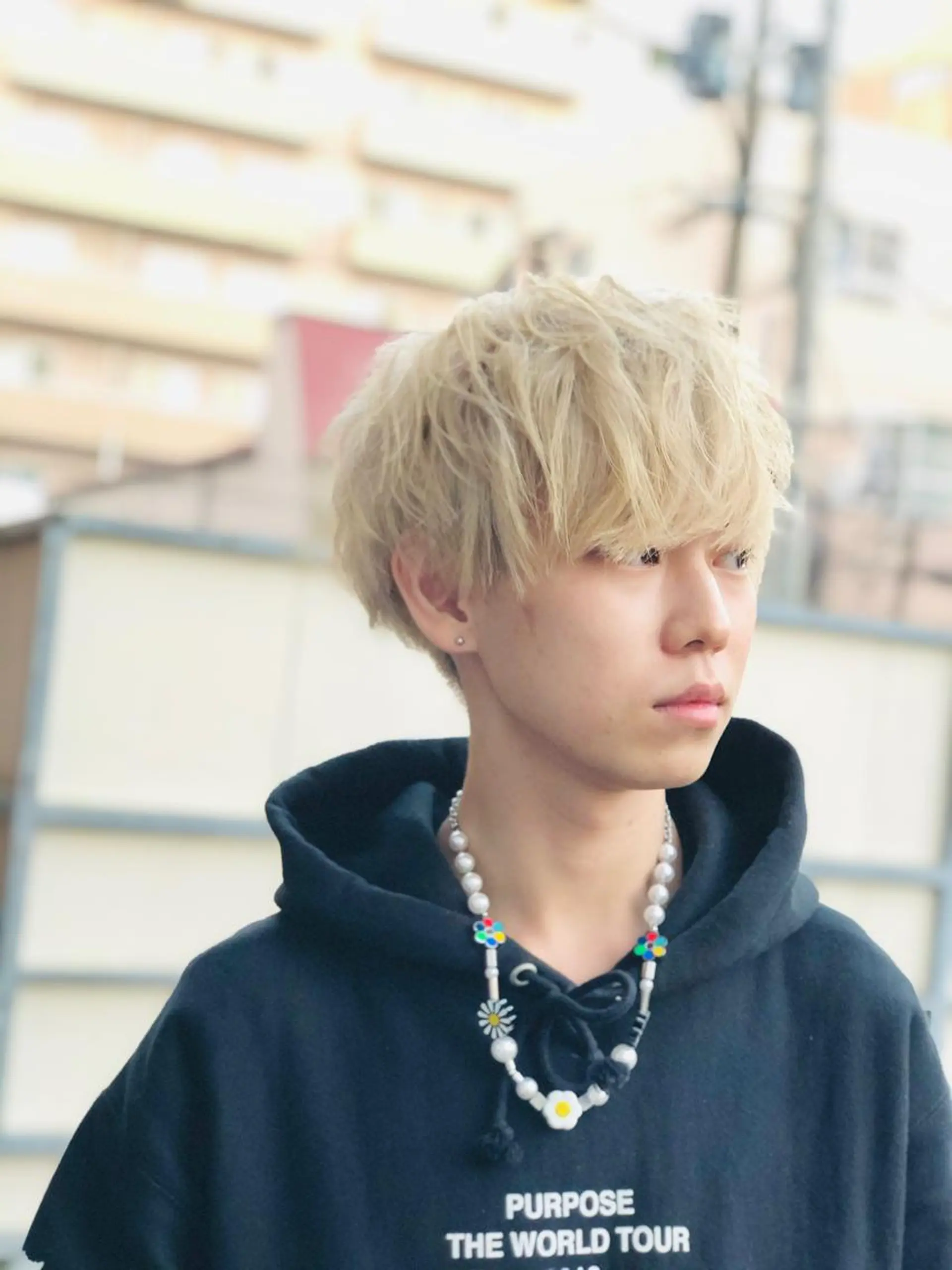 カラー メンズ メンズブリーチ メンズハイトーン ブリーチ ブロンド ハイトーンカラー fifth天神/末廣 和也のヘアスタイル