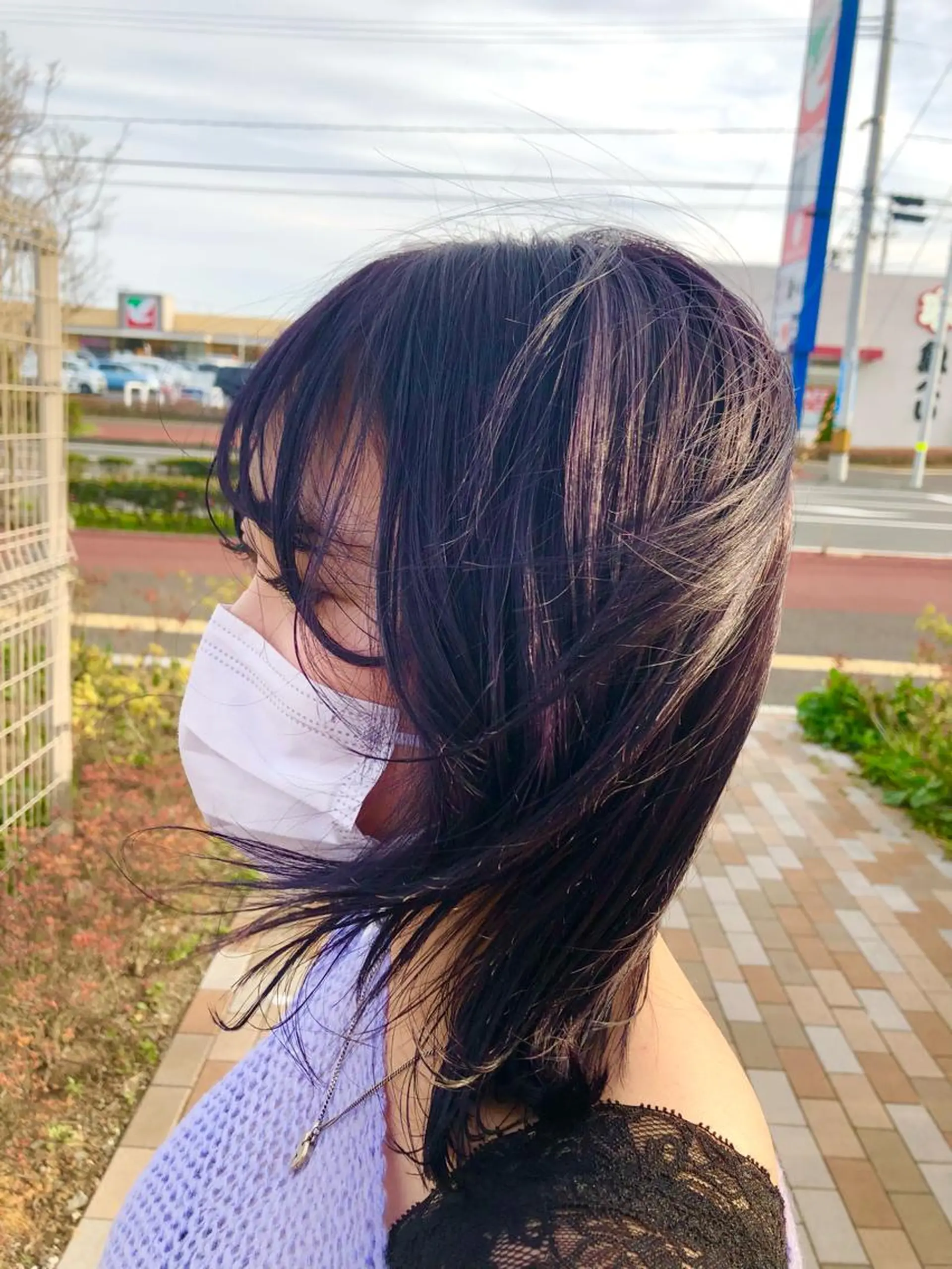 セミロング ヘアカラー 太白区白髪ぼかし/ ボブカット/千葉達人のヘアスタイル