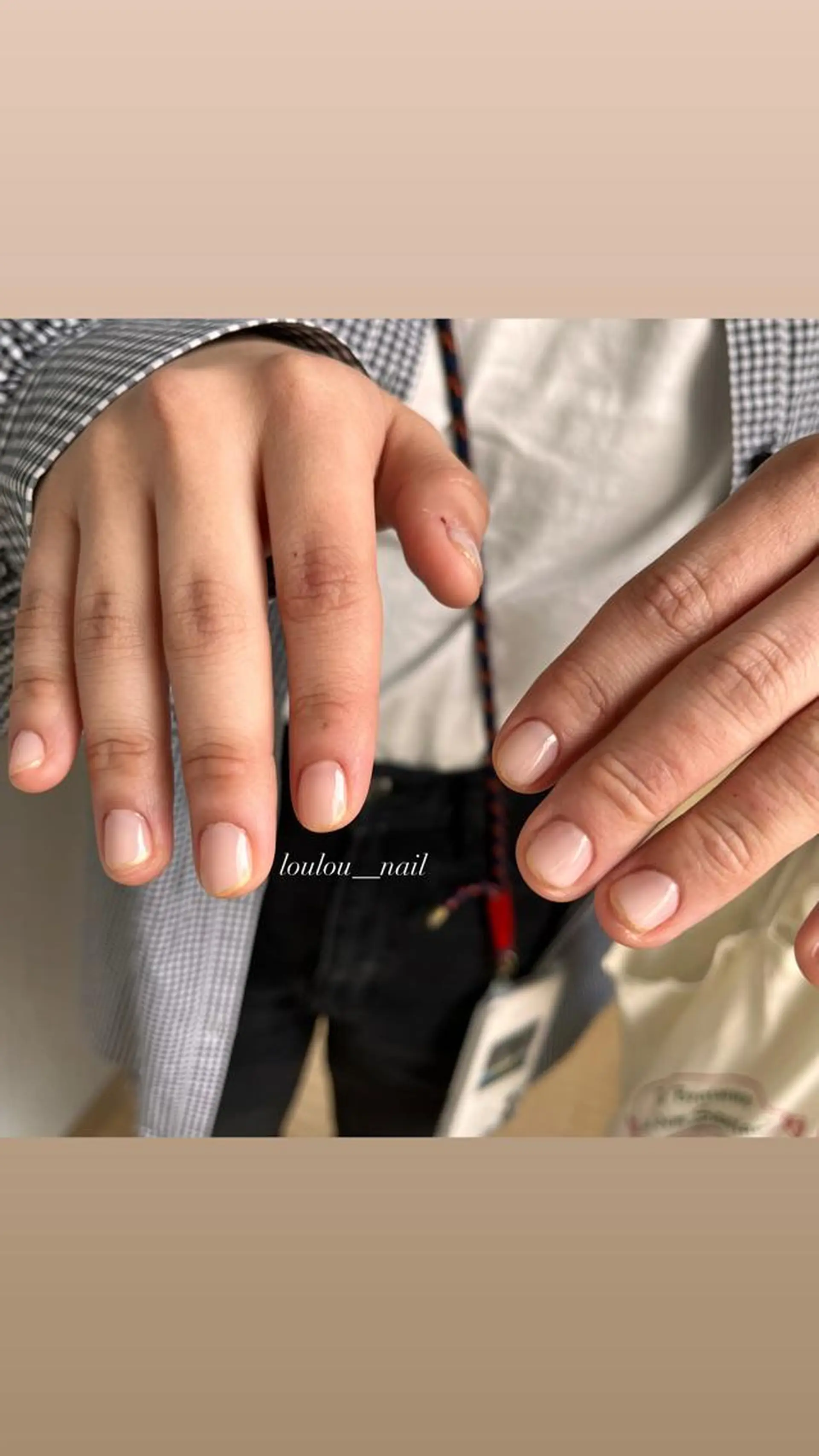 ネイル フレンチネイル ゴールド ピンク シンプルネイル ハンドネイル ハンドケア loulou _nail所属・葛西 知佳のネイルデザイン
