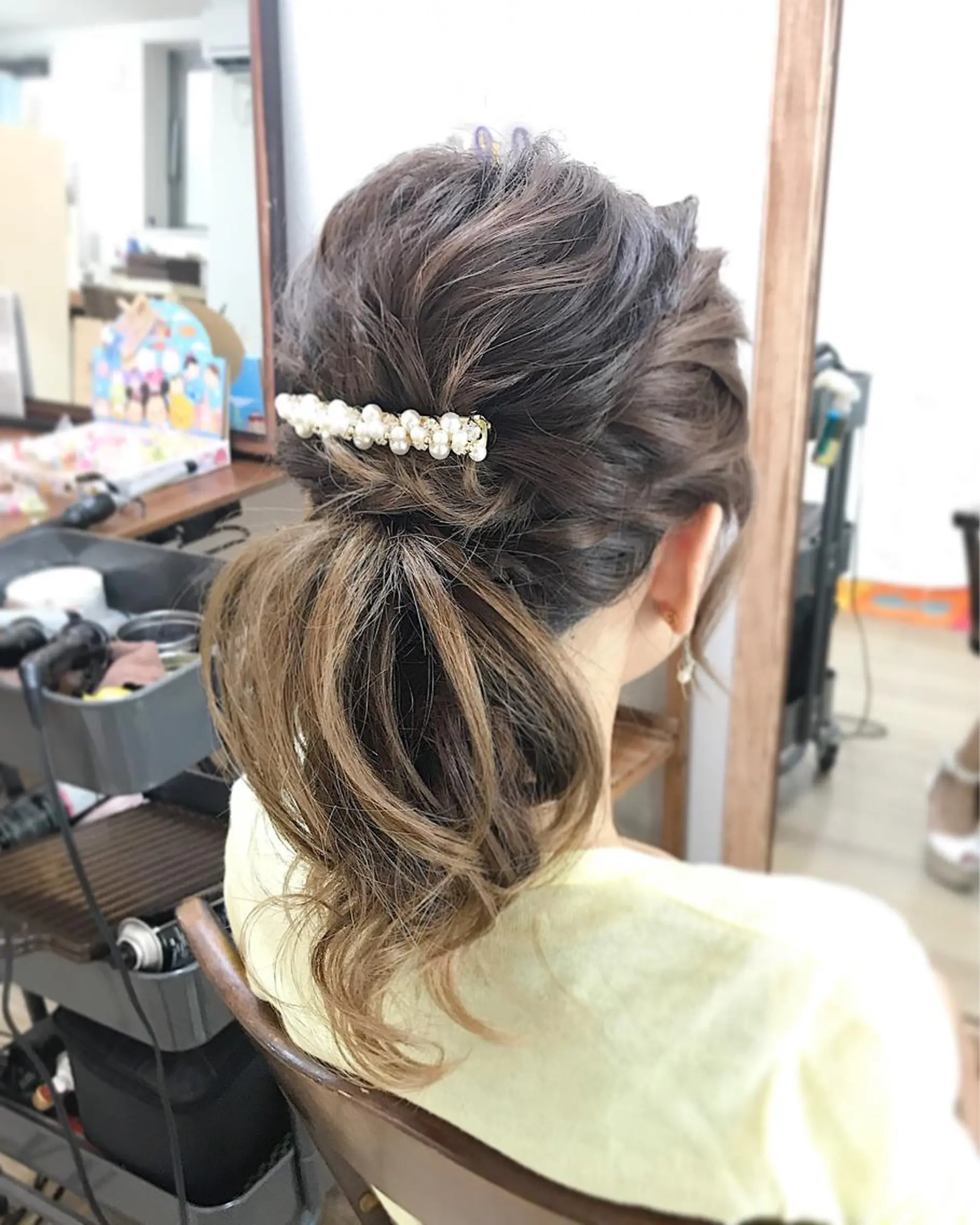 セミロング ヘアアレンジ ヘアメ/着付け 清水玲歌のヘアスタイル