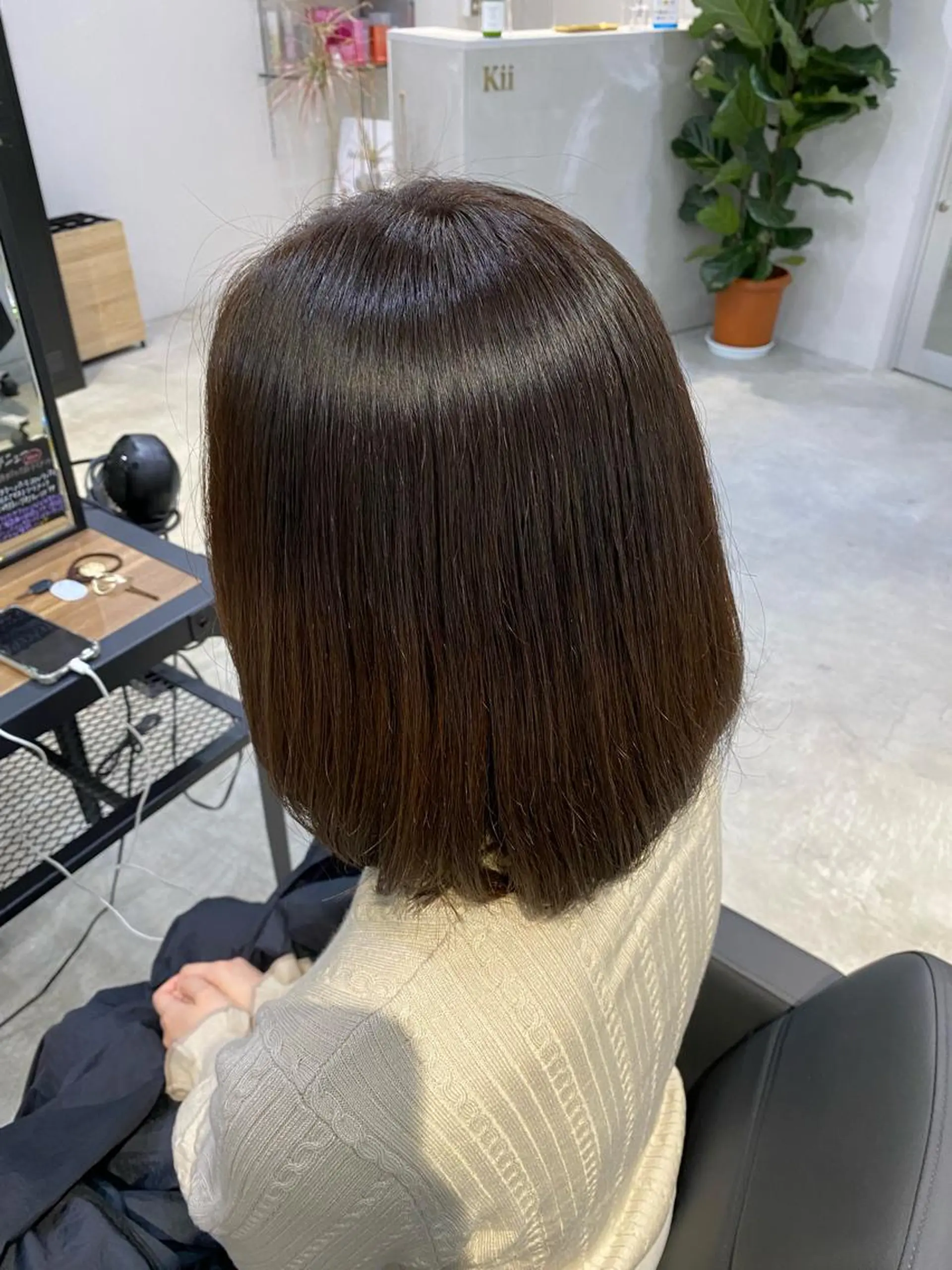 ミディアム カラー 中西 きょうかのヘアスタイル