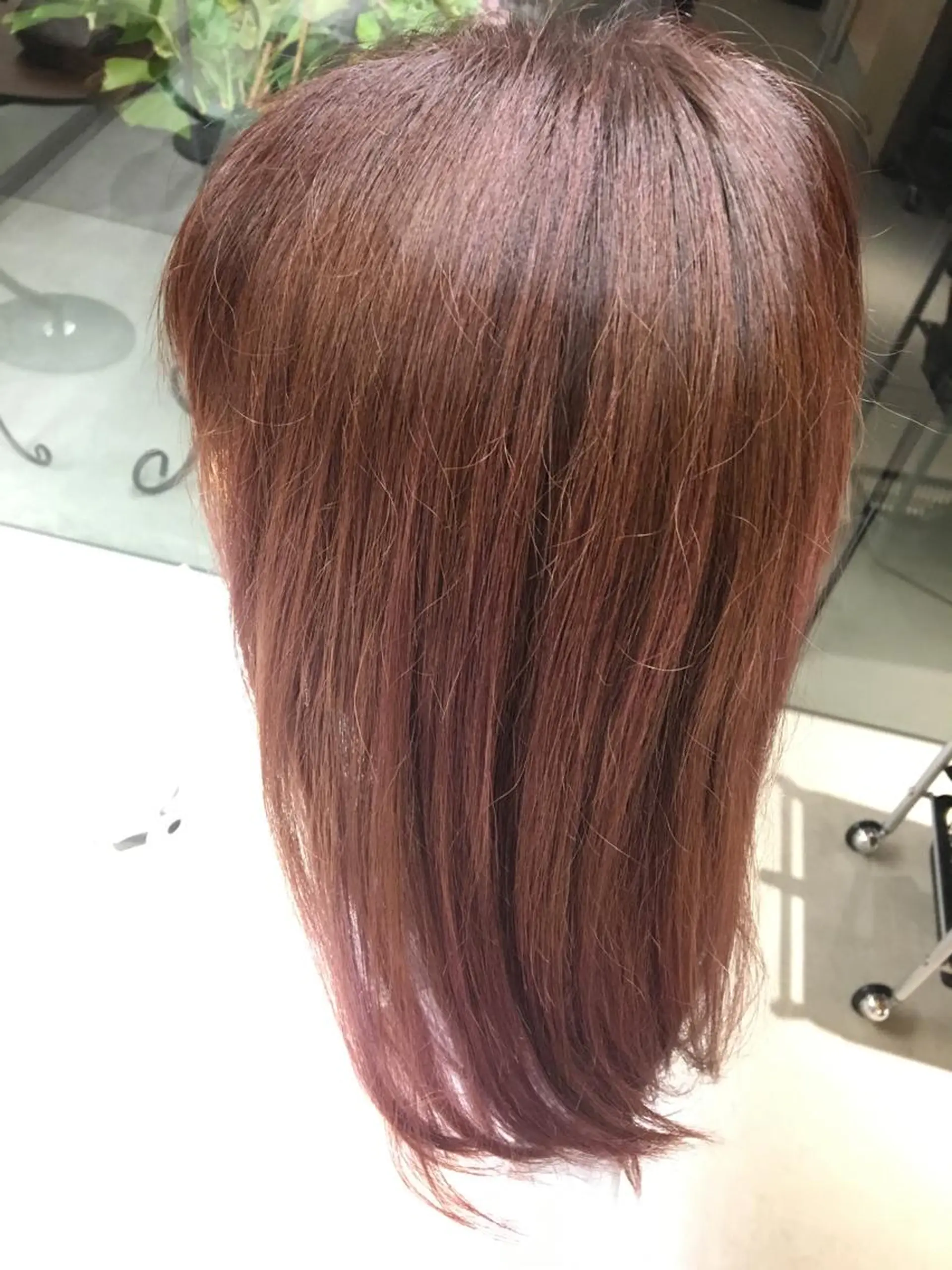 ミディアム カラー アッシュ ブリーチ ピンクカラー ピンクアッシュ c& ちはるのヘアスタイル