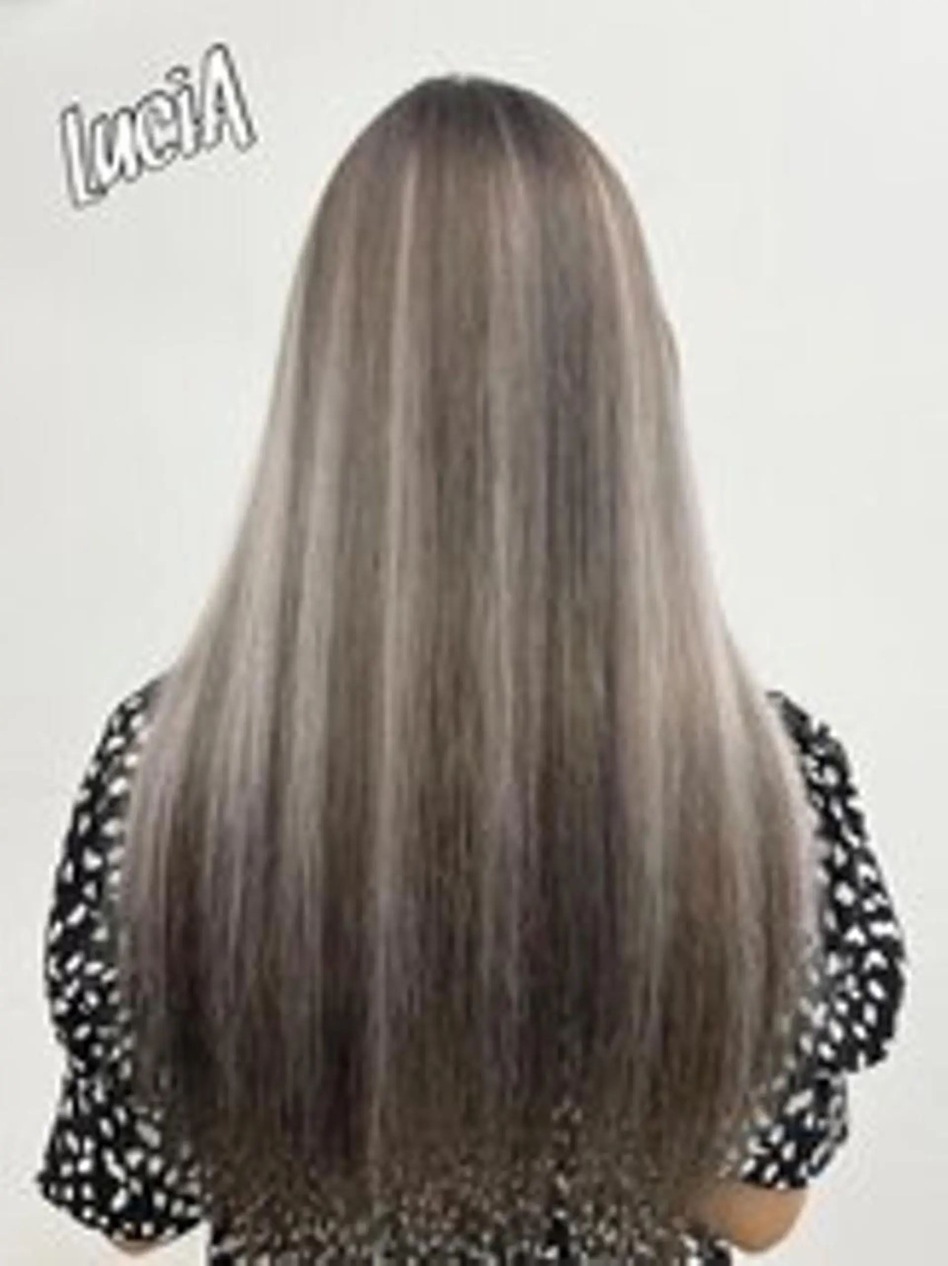 ロング カラー ヘアアレンジ シールエクステ アディクシーカラー バレイヤージュ ブリーチ ケアブリーチ LuciA/エクステ カラーのヘアスタイル